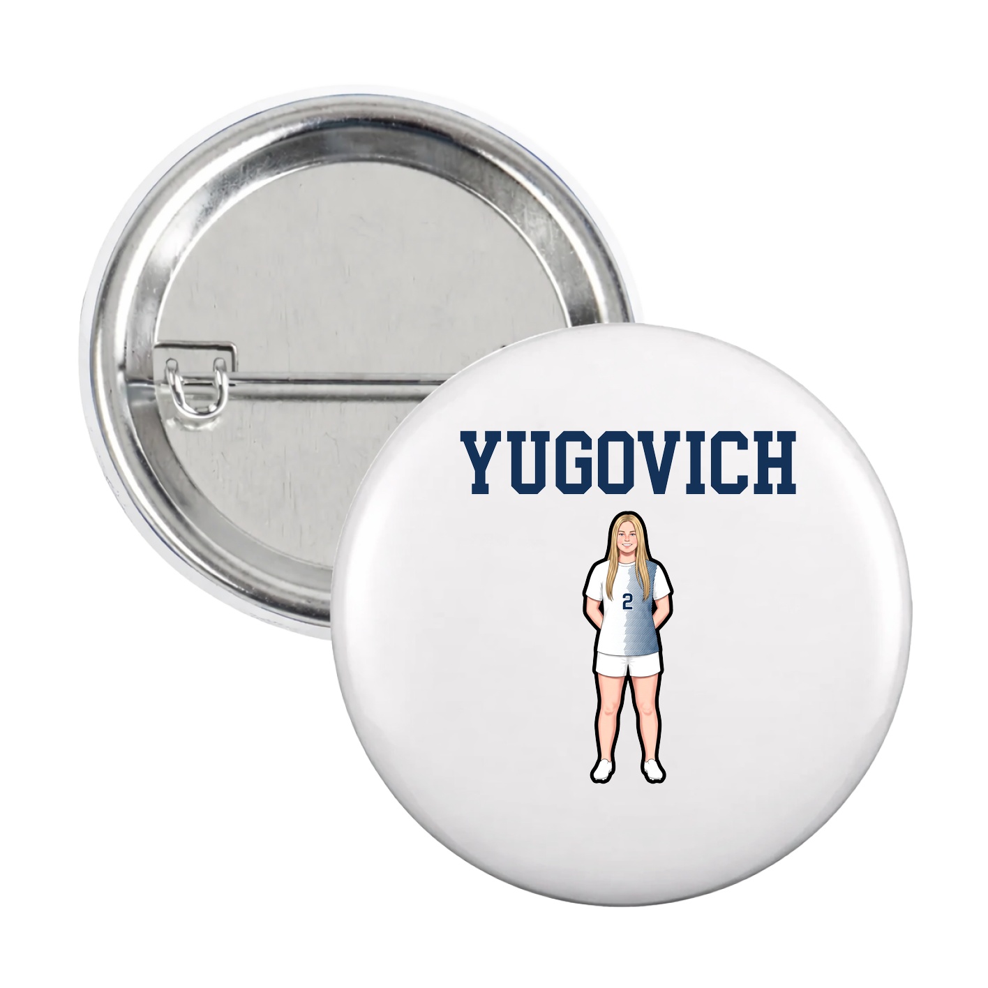 Game Day Button — Shirsey in White