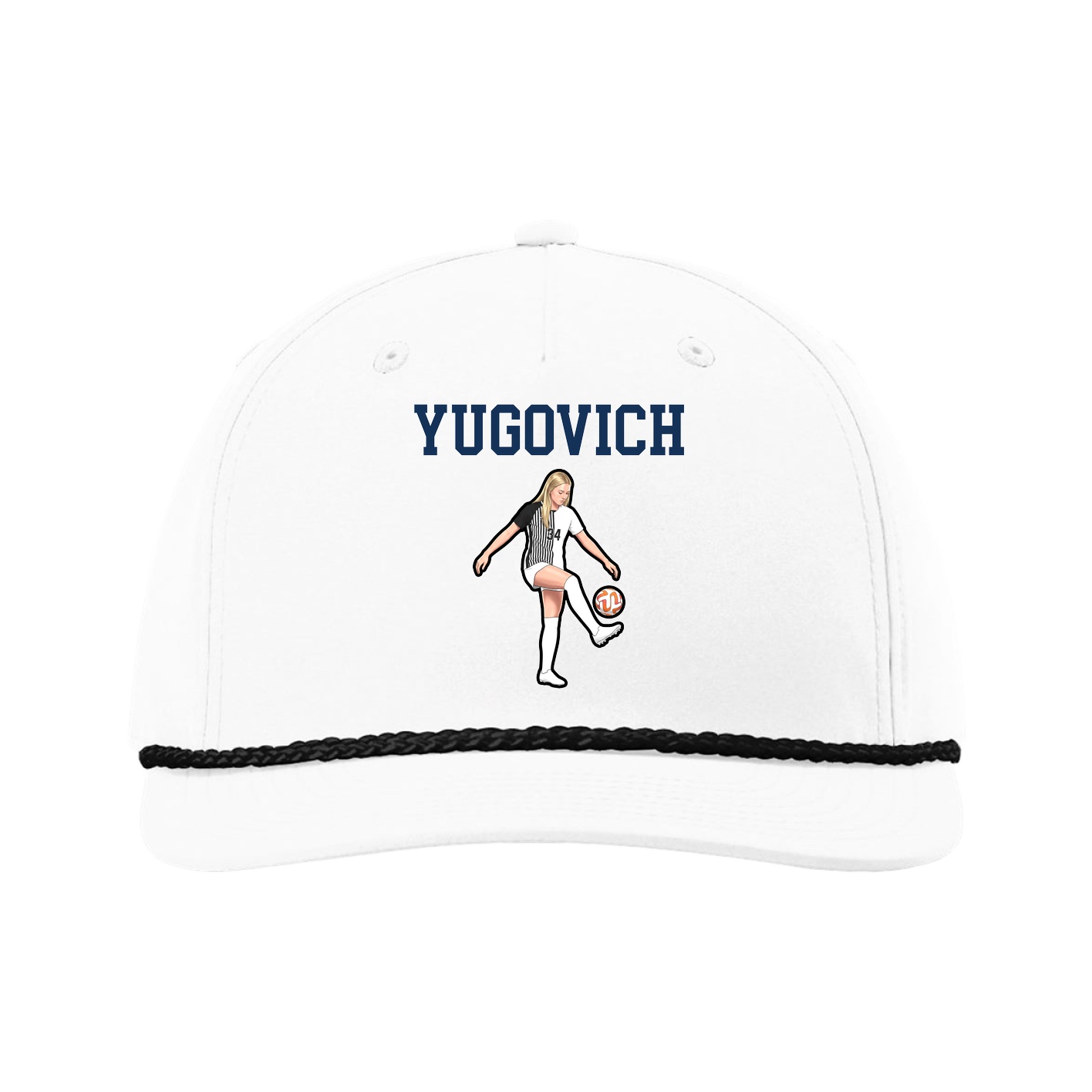 Five-Panel Classic Rope Cap — Shirsey in White