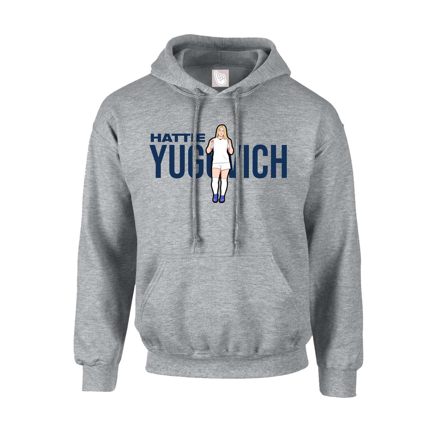 Hoodie — Player Name in Grey