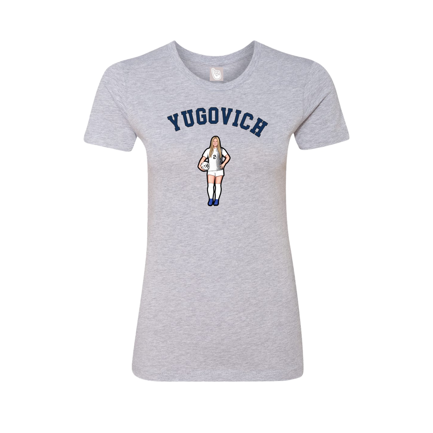 Fitted Women's Tee — Shirsey Arch in Grey