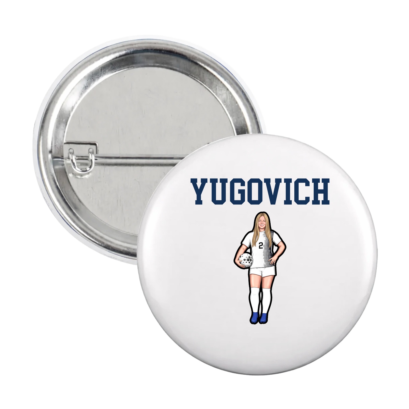 Game Day Button — Shirsey in White