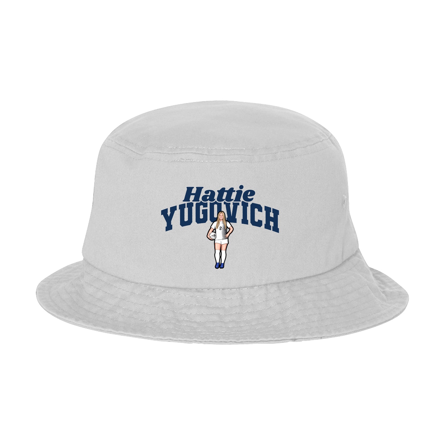 Bucket Cap — Signature Arch in White