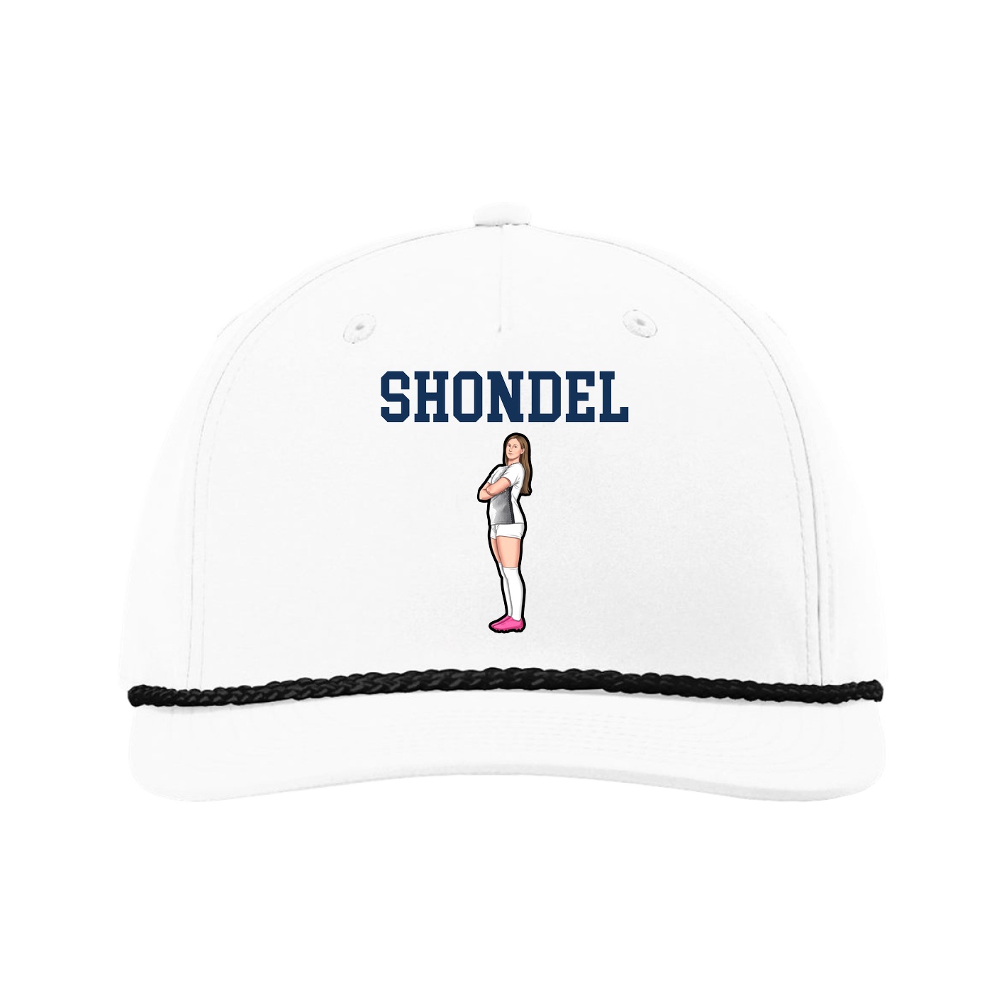 Five-Panel Classic Rope Cap — Shirsey in White