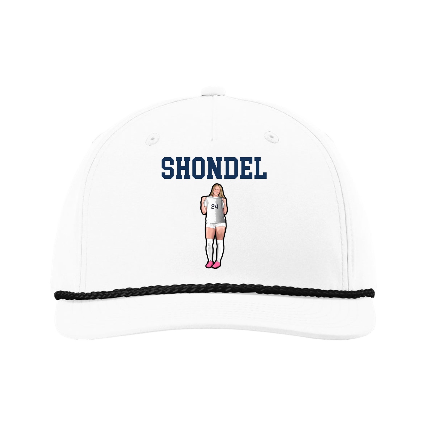 Five-Panel Classic Rope Cap — Shirsey in White