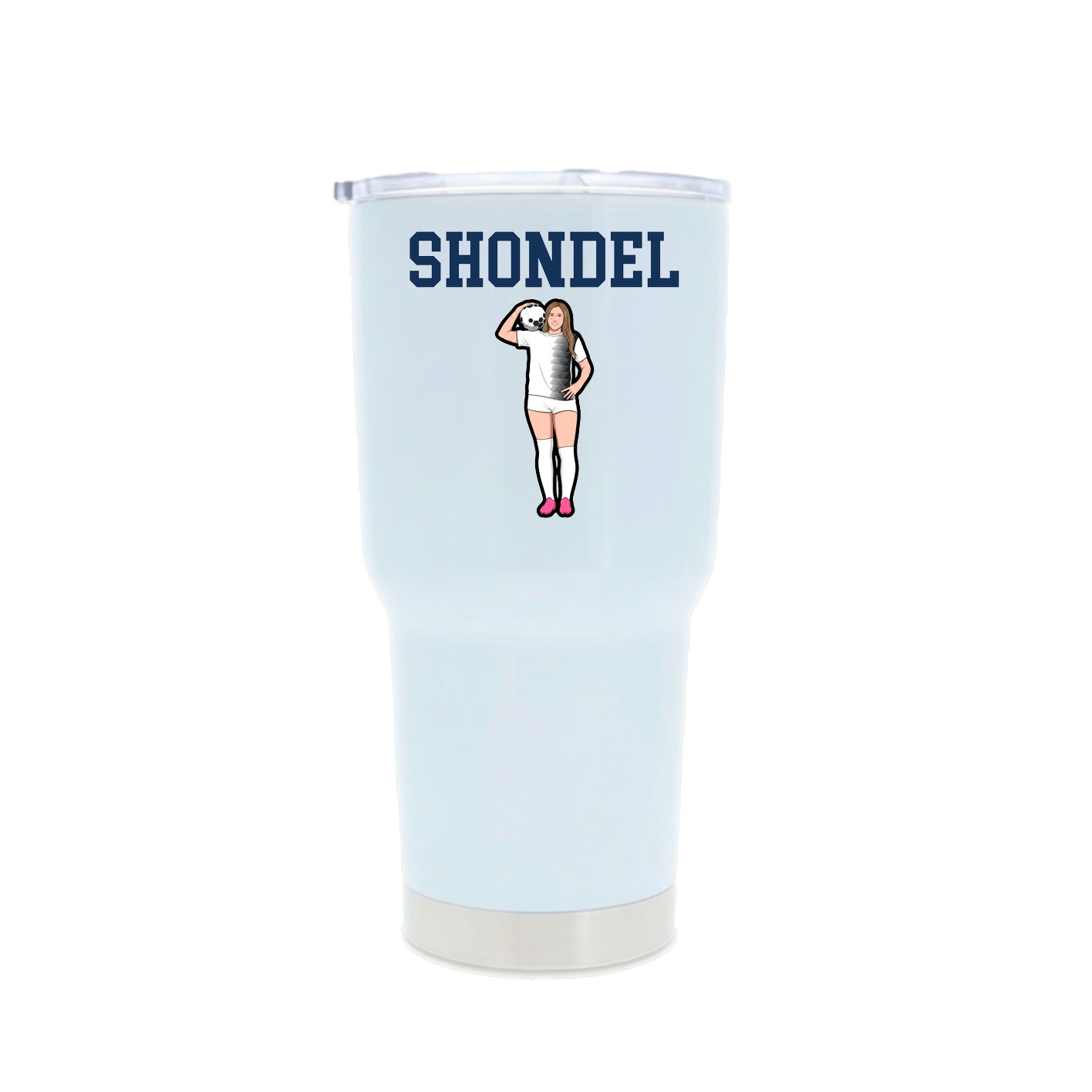 30oz Stainless Steel Tumbler — Shirsey in White