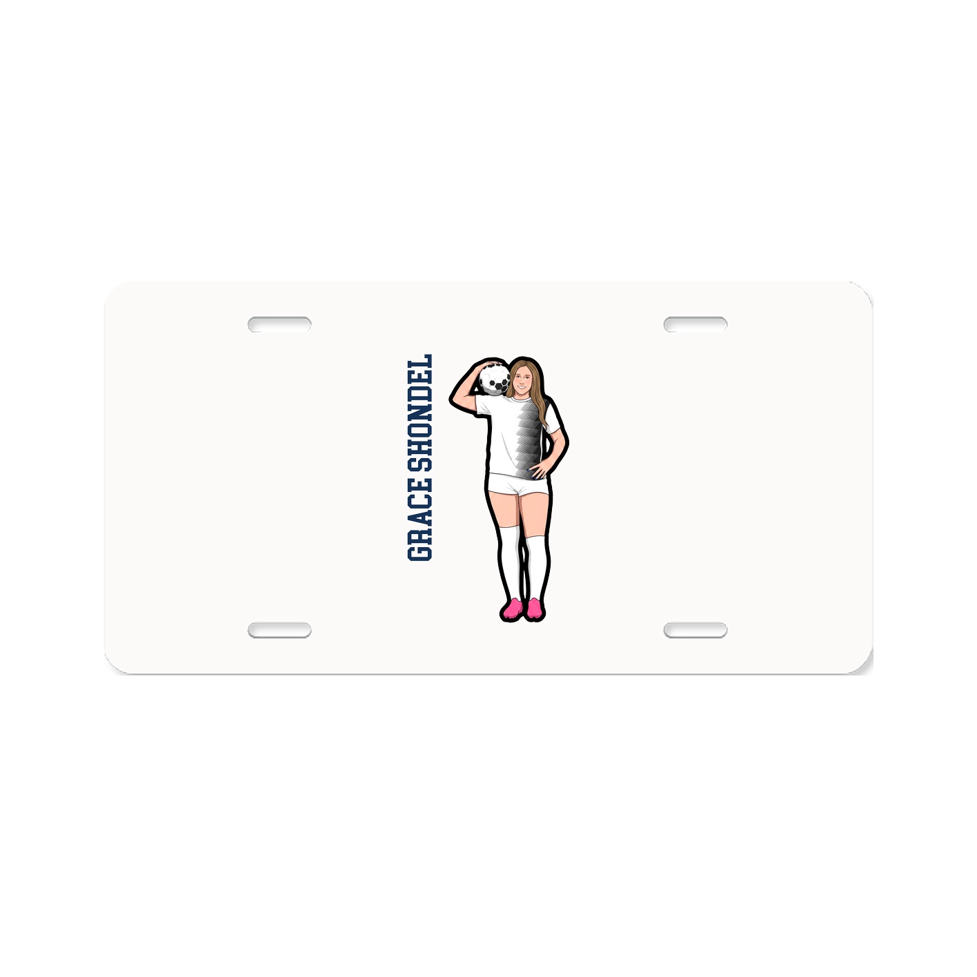 License Plate — Name Vertical in Classic