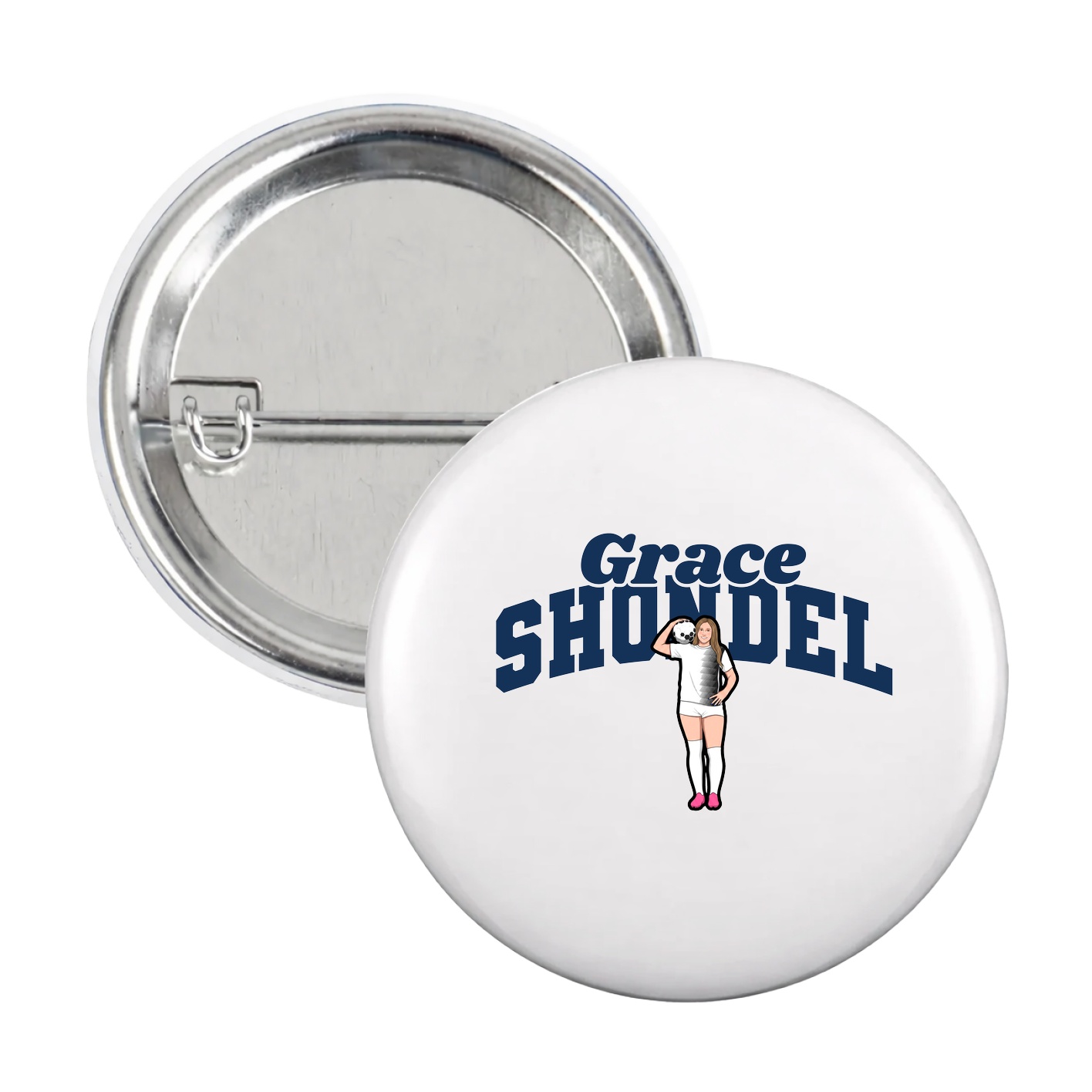 Game Day Button — Signature Arch in White