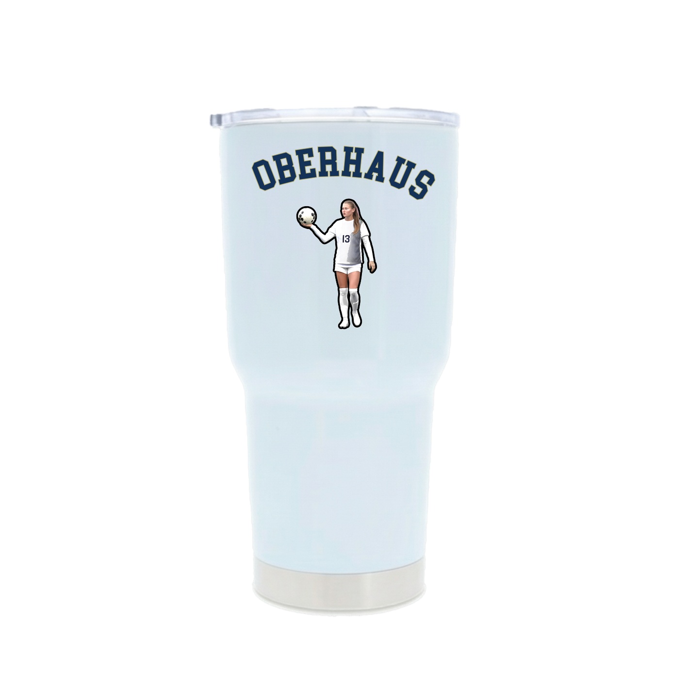 30oz Stainless Steel Tumbler — Shirsey Arch in White
