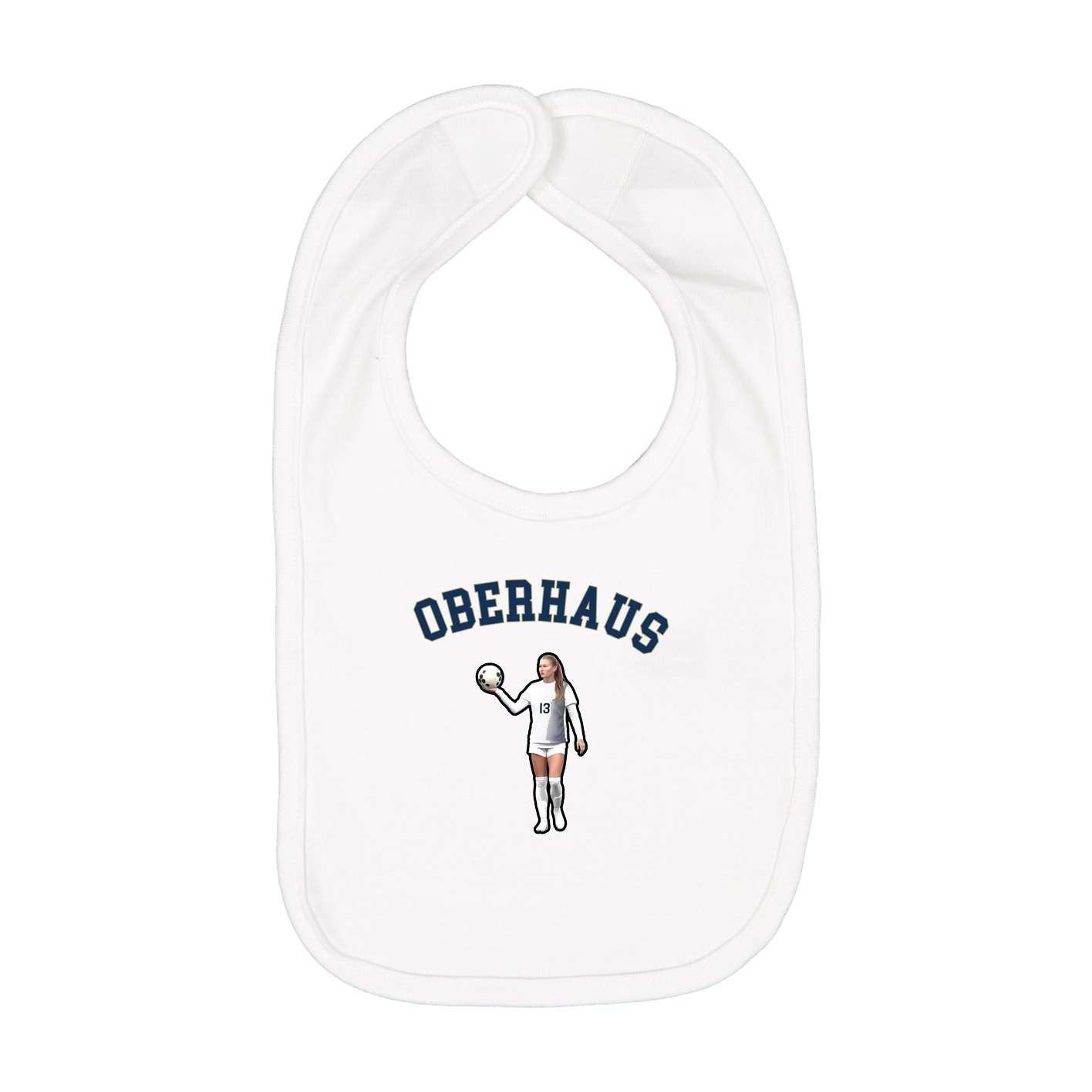 Infant Bib — Shirsey Arch in White