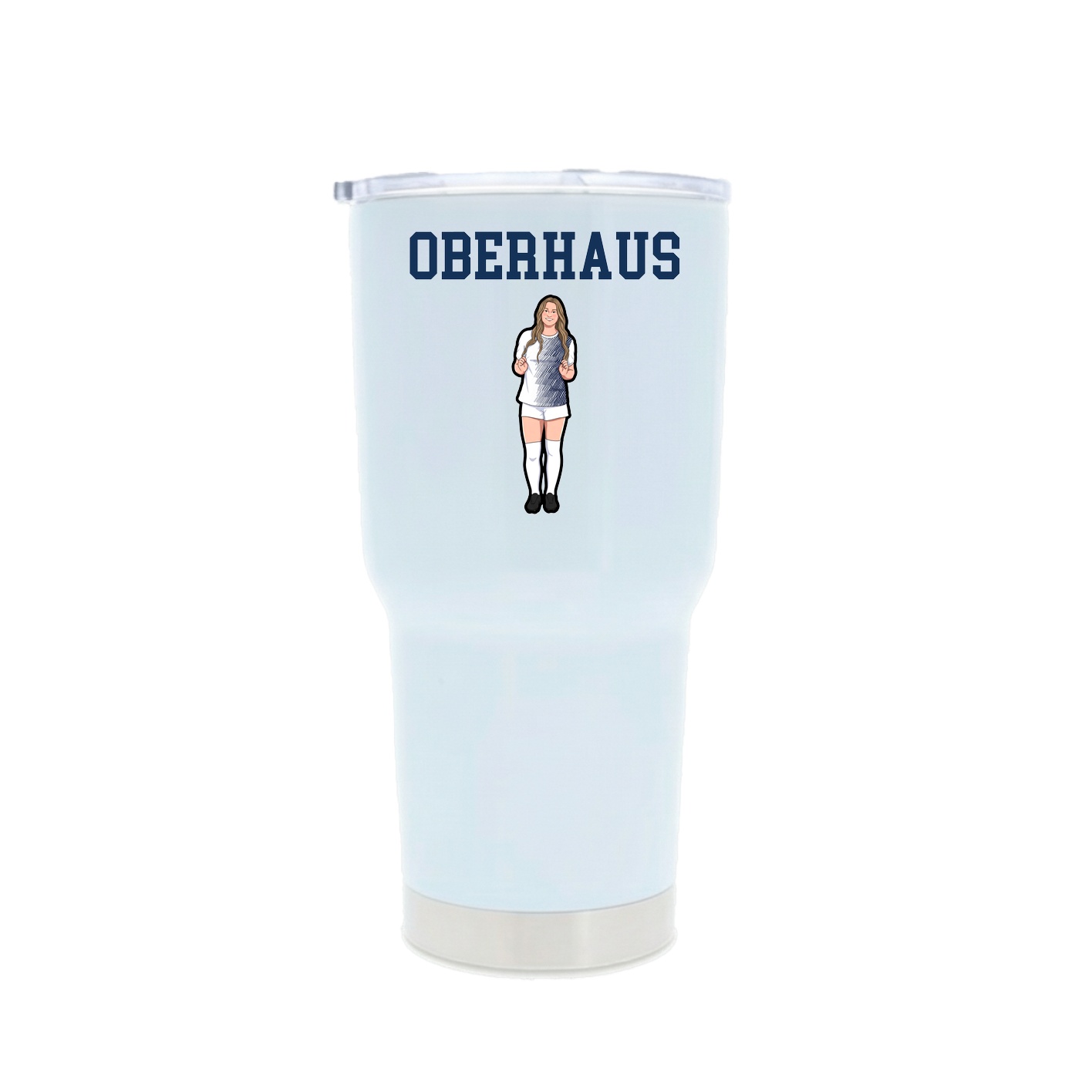 30oz Stainless Steel Tumbler — Shirsey in White