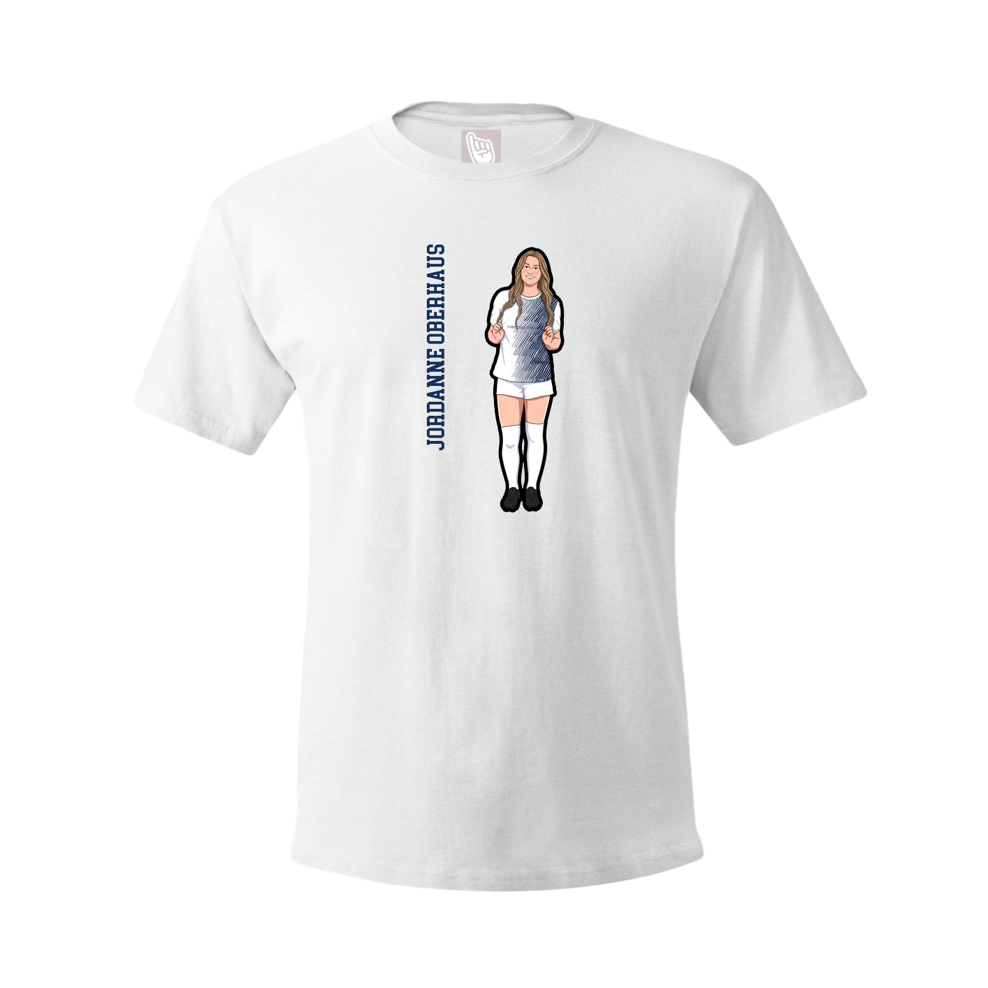 Tee — Name Vertical in White