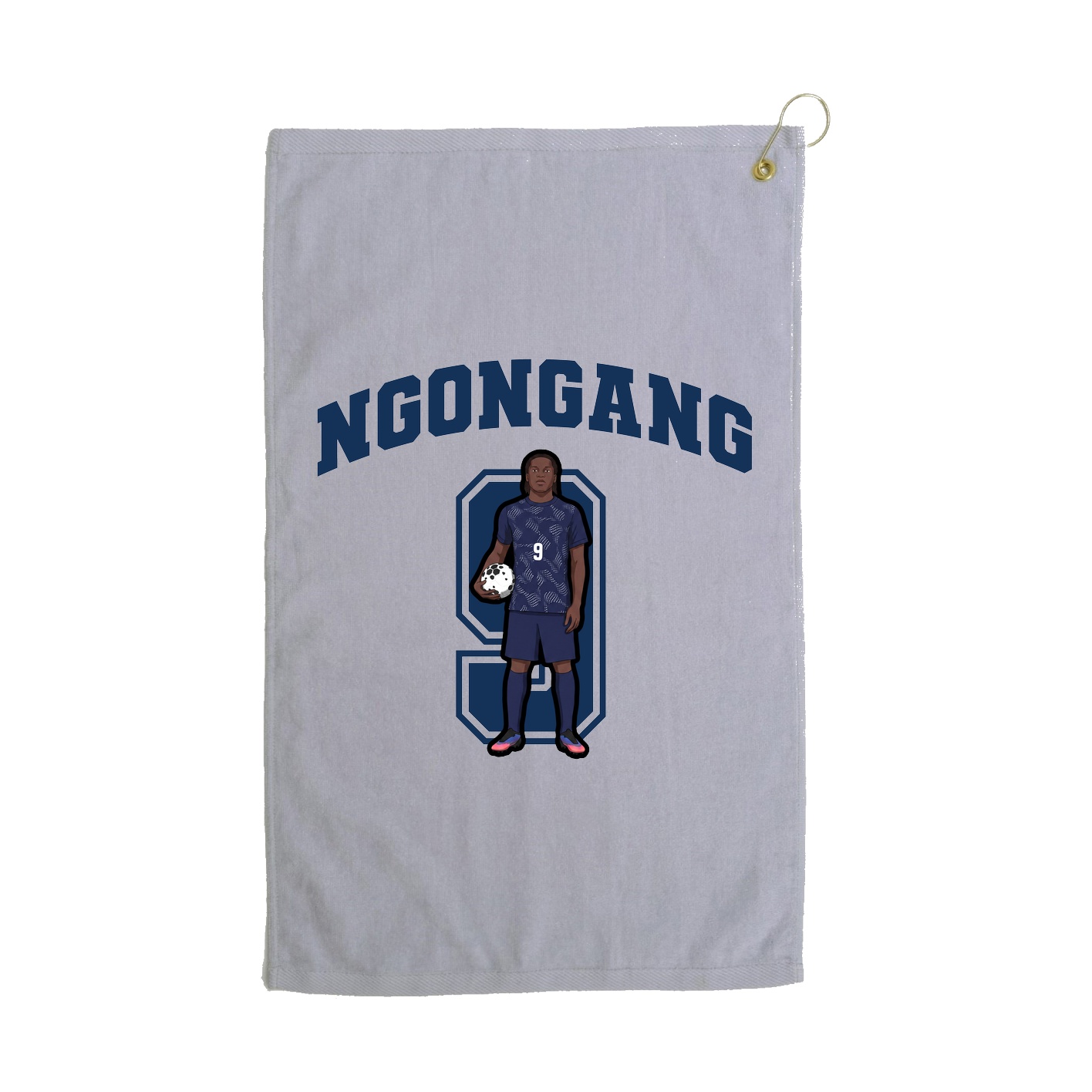 Golf Towel — Number in Grey