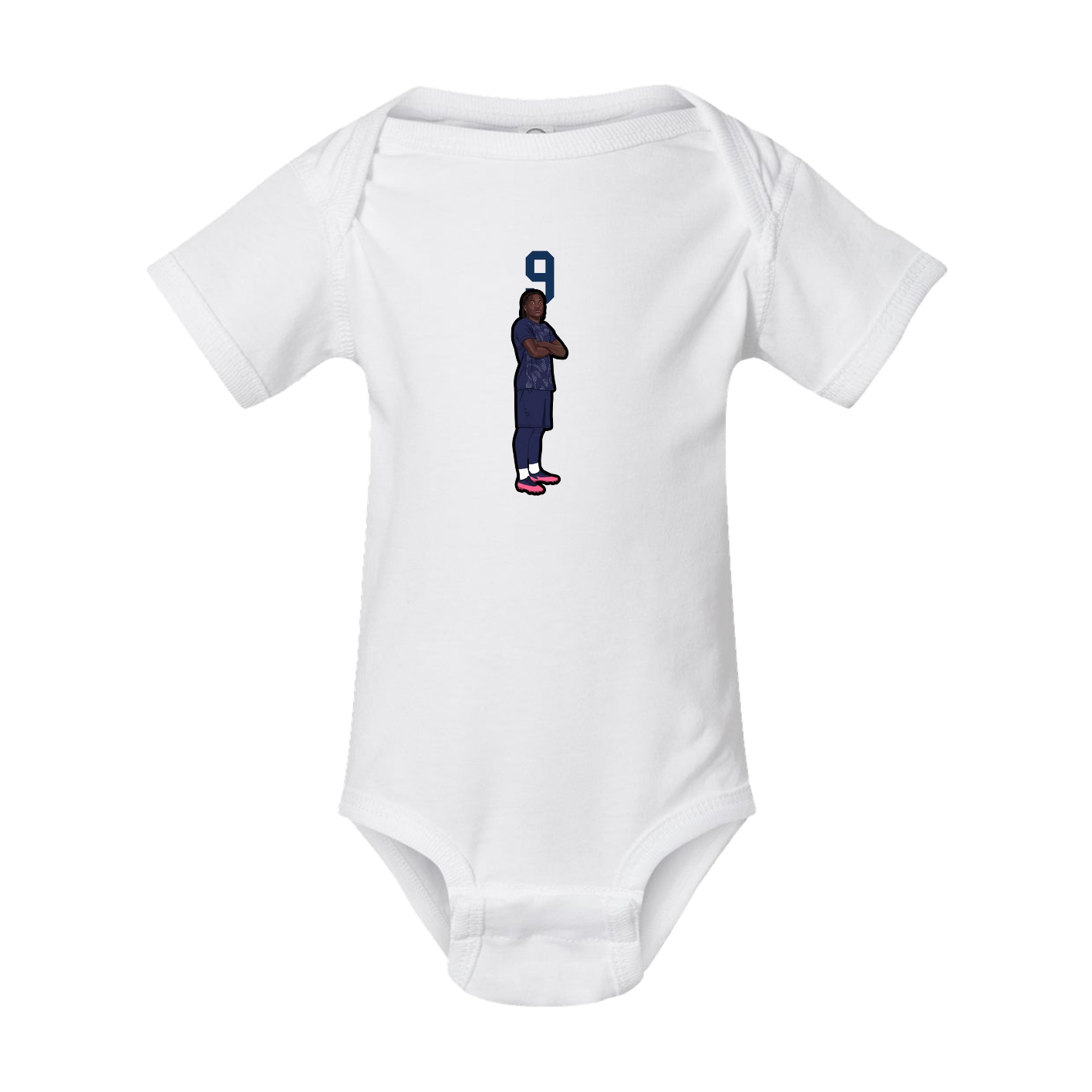 Baby Onesie — Number Top in White