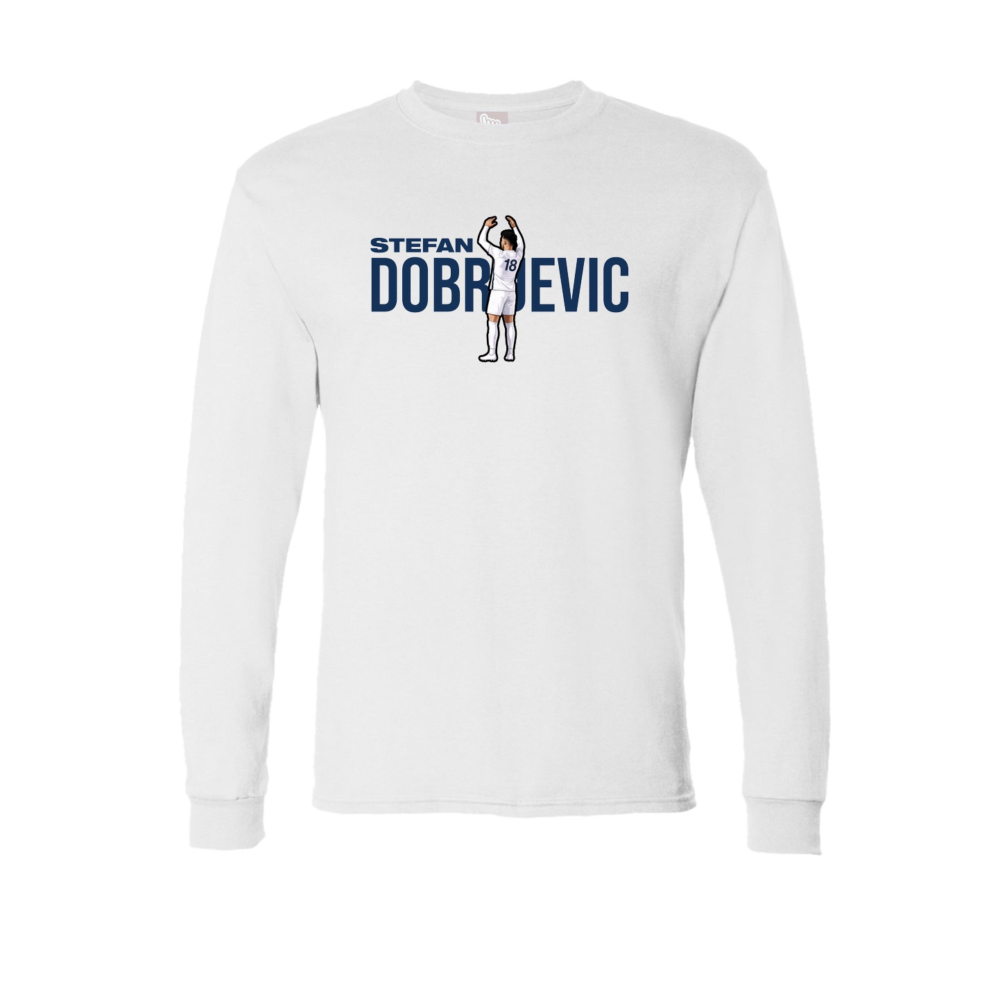 Long Sleeve Tee — Player Name in White