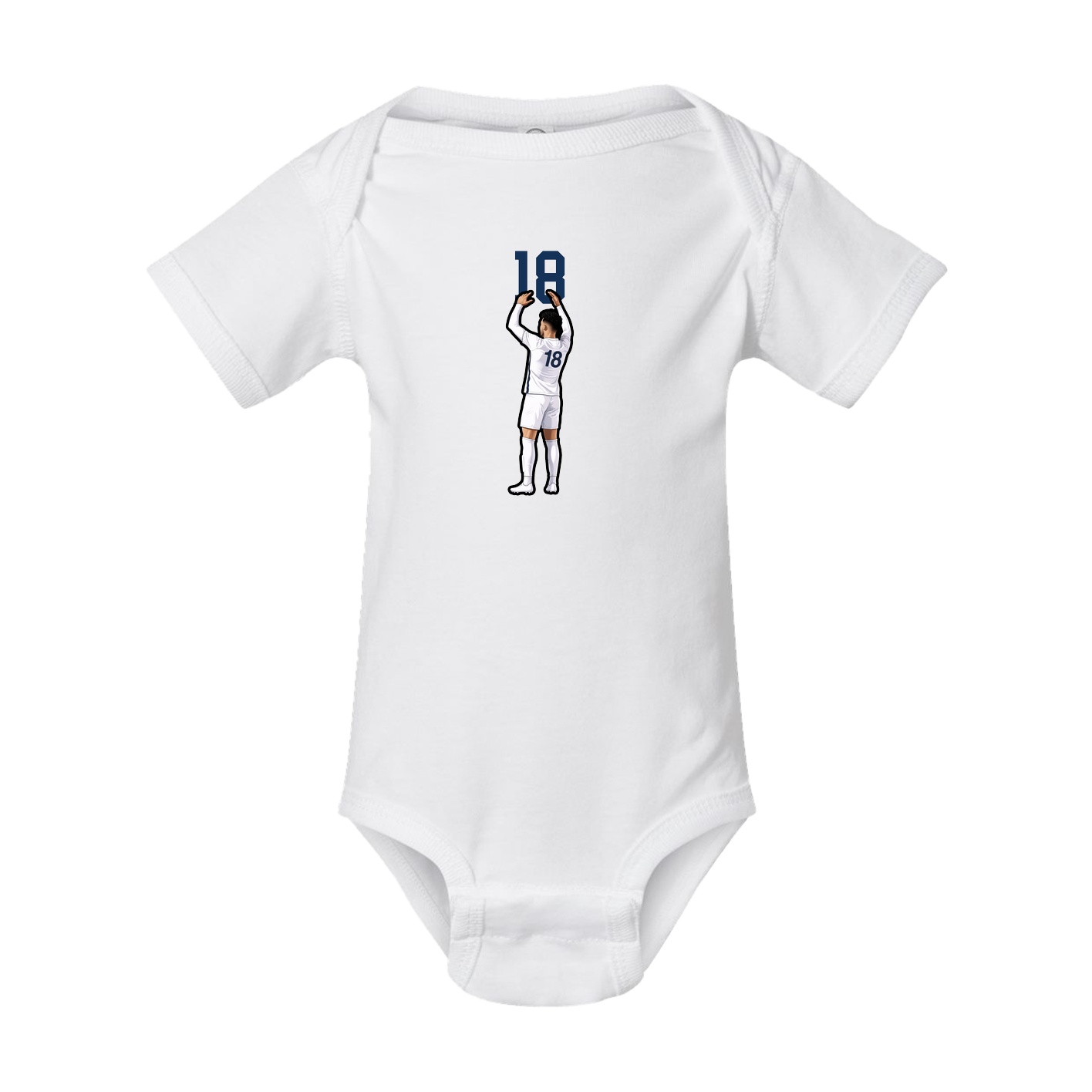 Baby Onesie — Number Top in White