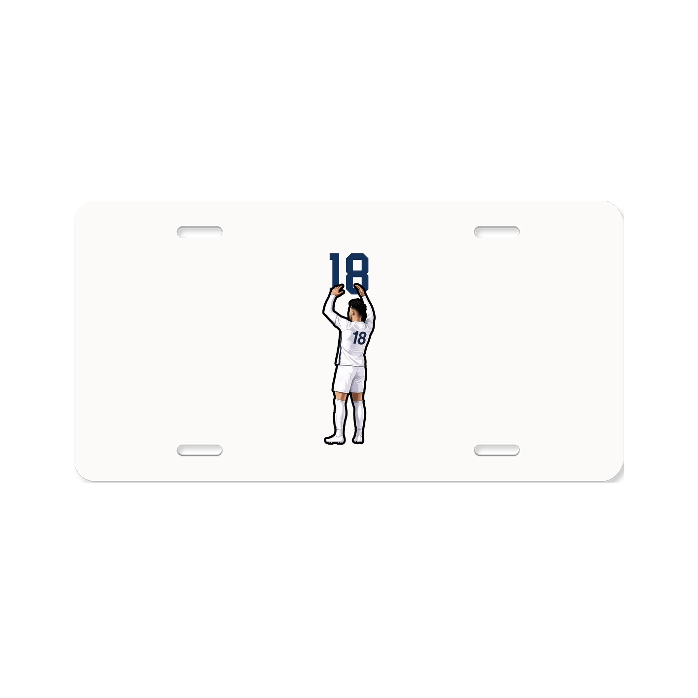 License Plate — Number Top in Classic