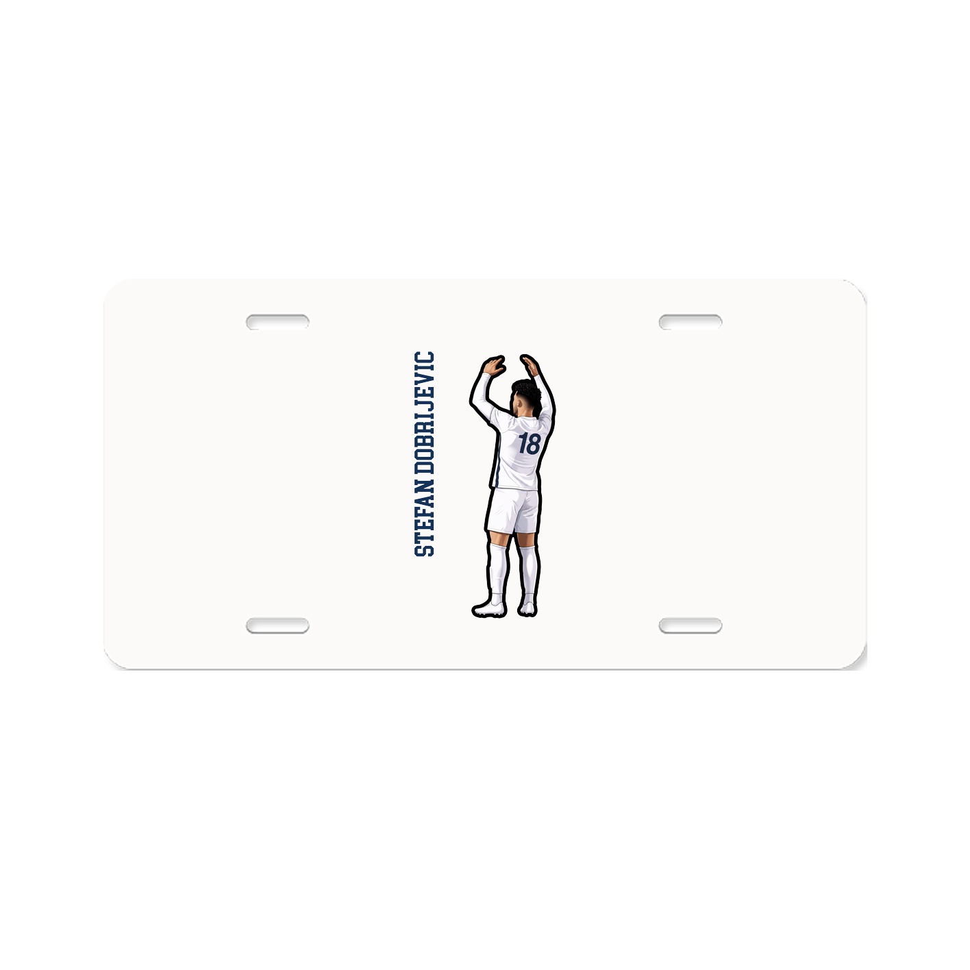 License Plate — Name Vertical in Classic