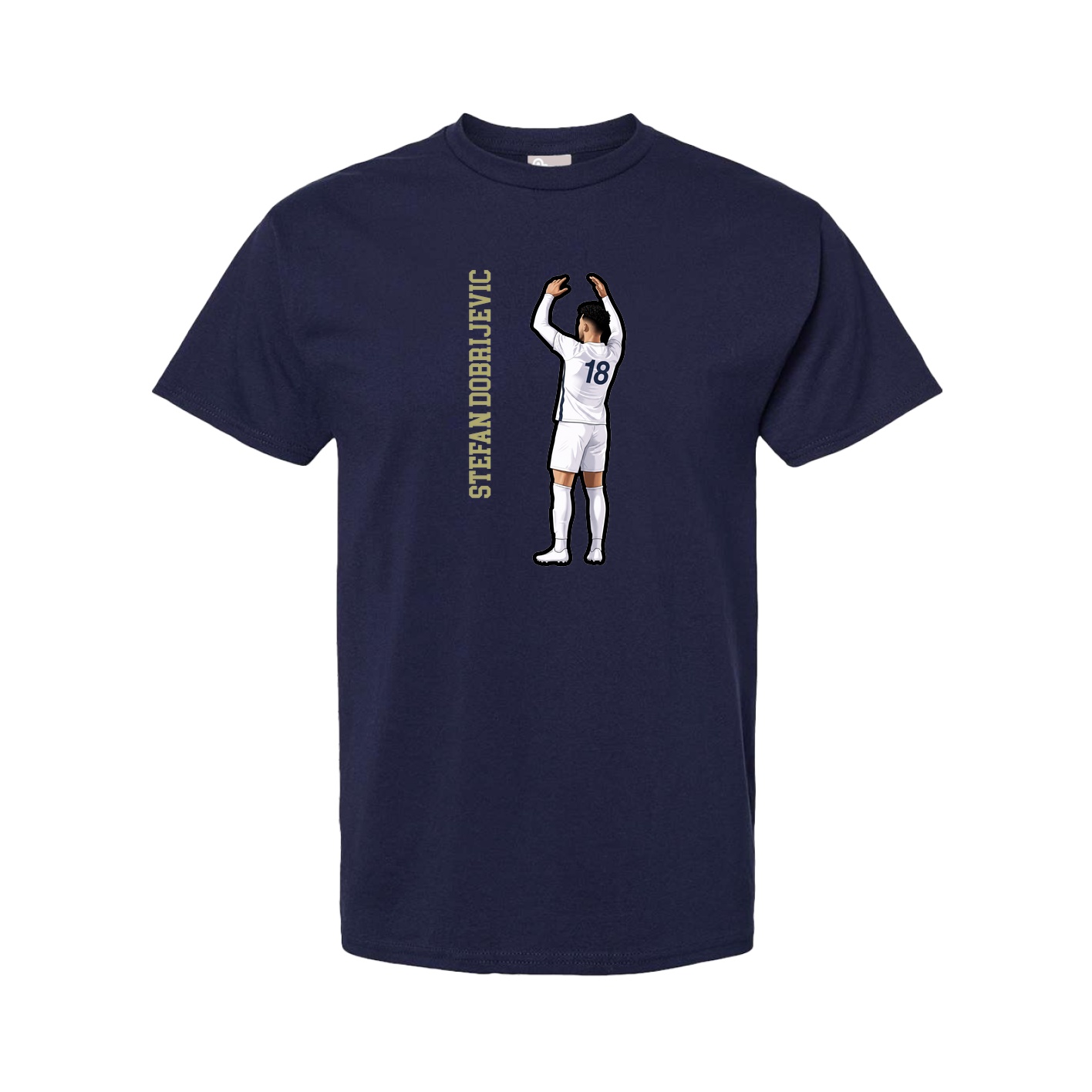 Youth Tee — Name Vertical in Navy