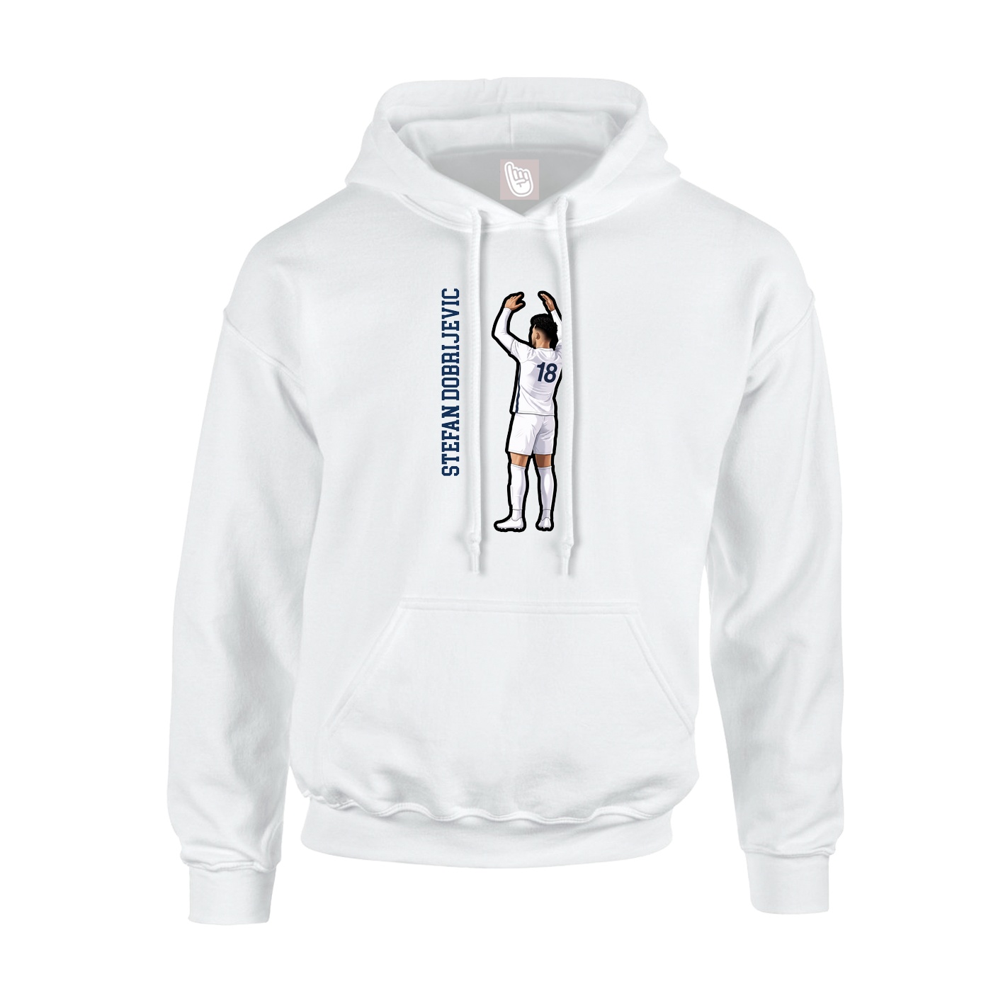 Hoodie — Name Vertical in White