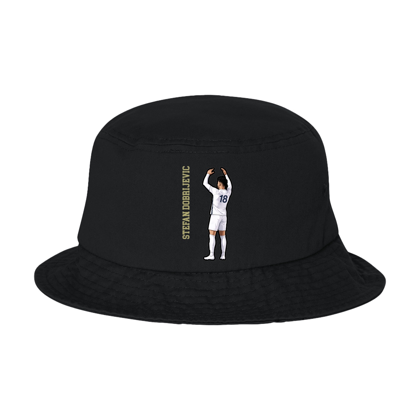 Bucket Cap — Name Vertical in Black