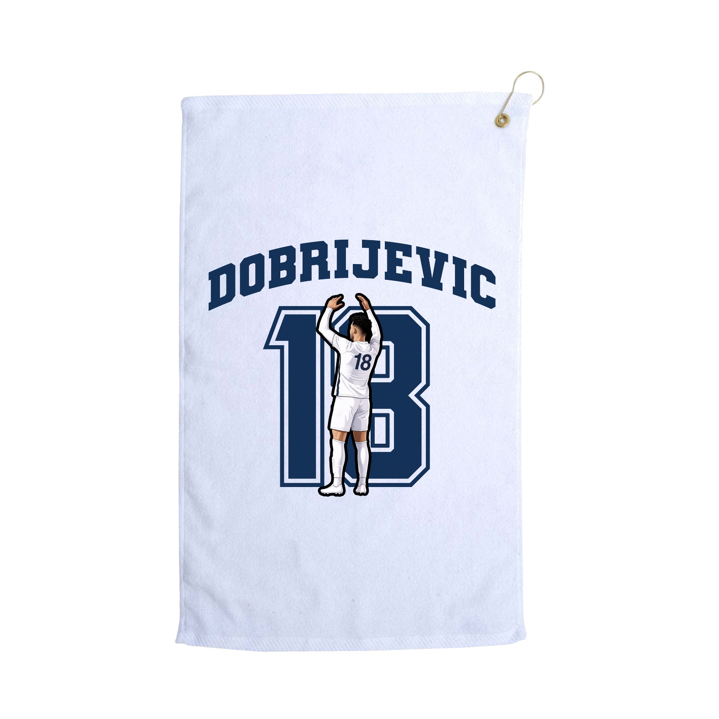 Golf Towel — Number in White