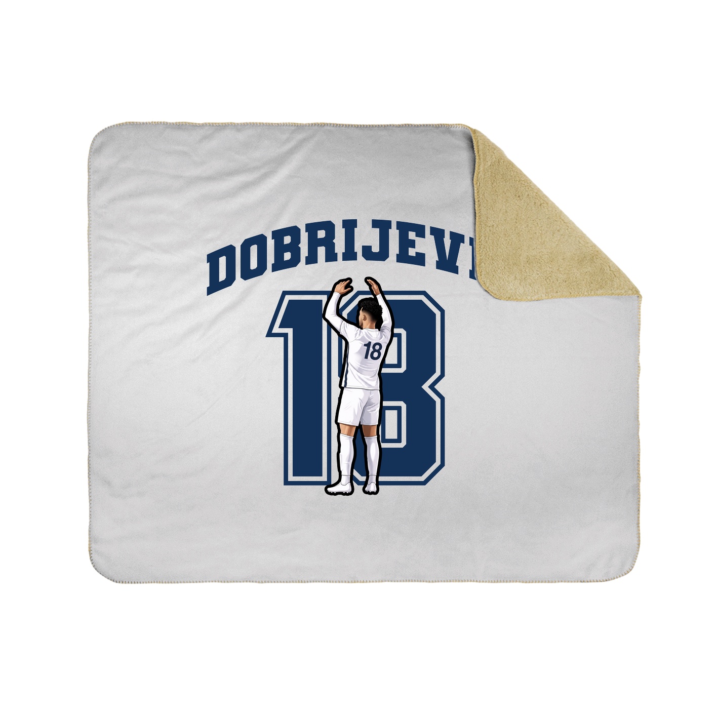 Throw Blanket — Number in White