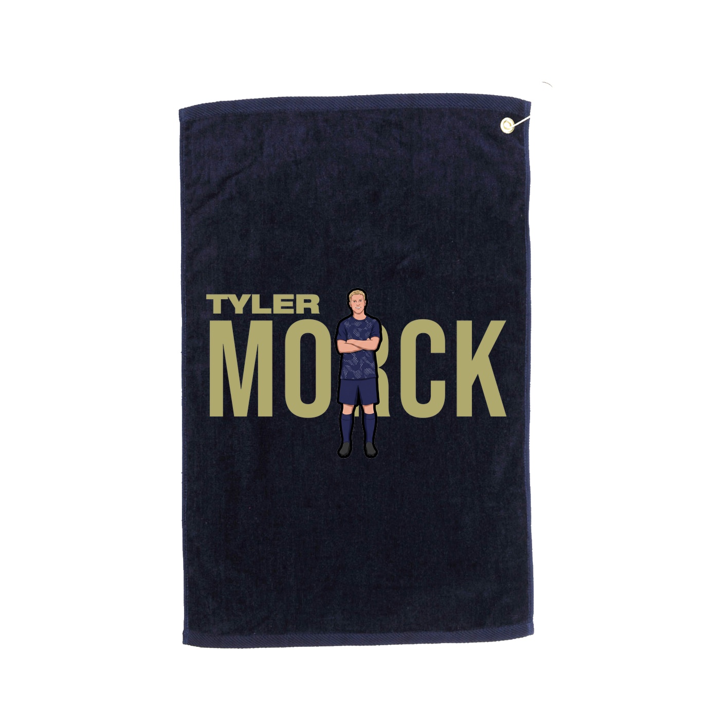 Golf Towel — Player Name in Navy