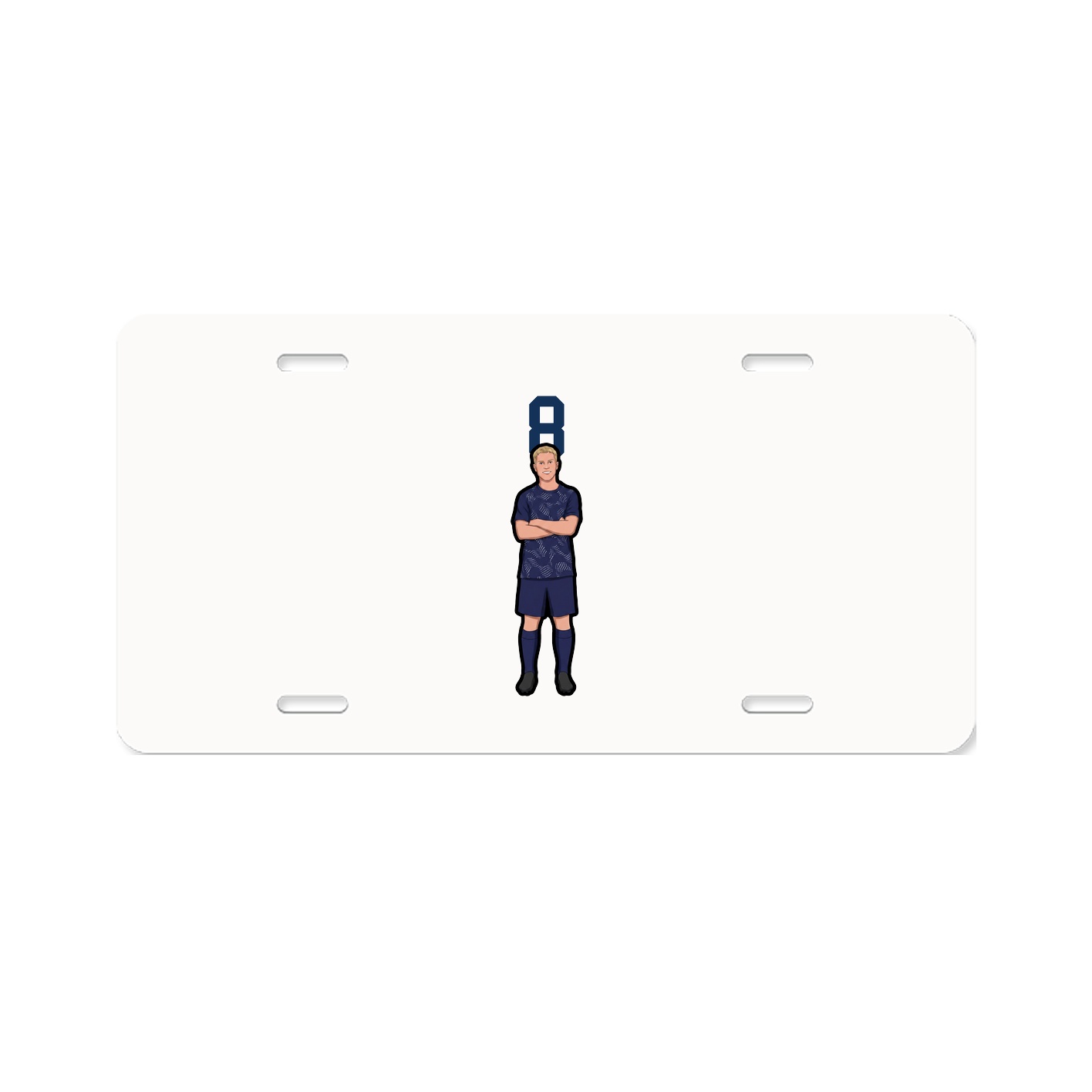 License Plate — Number Top in Classic