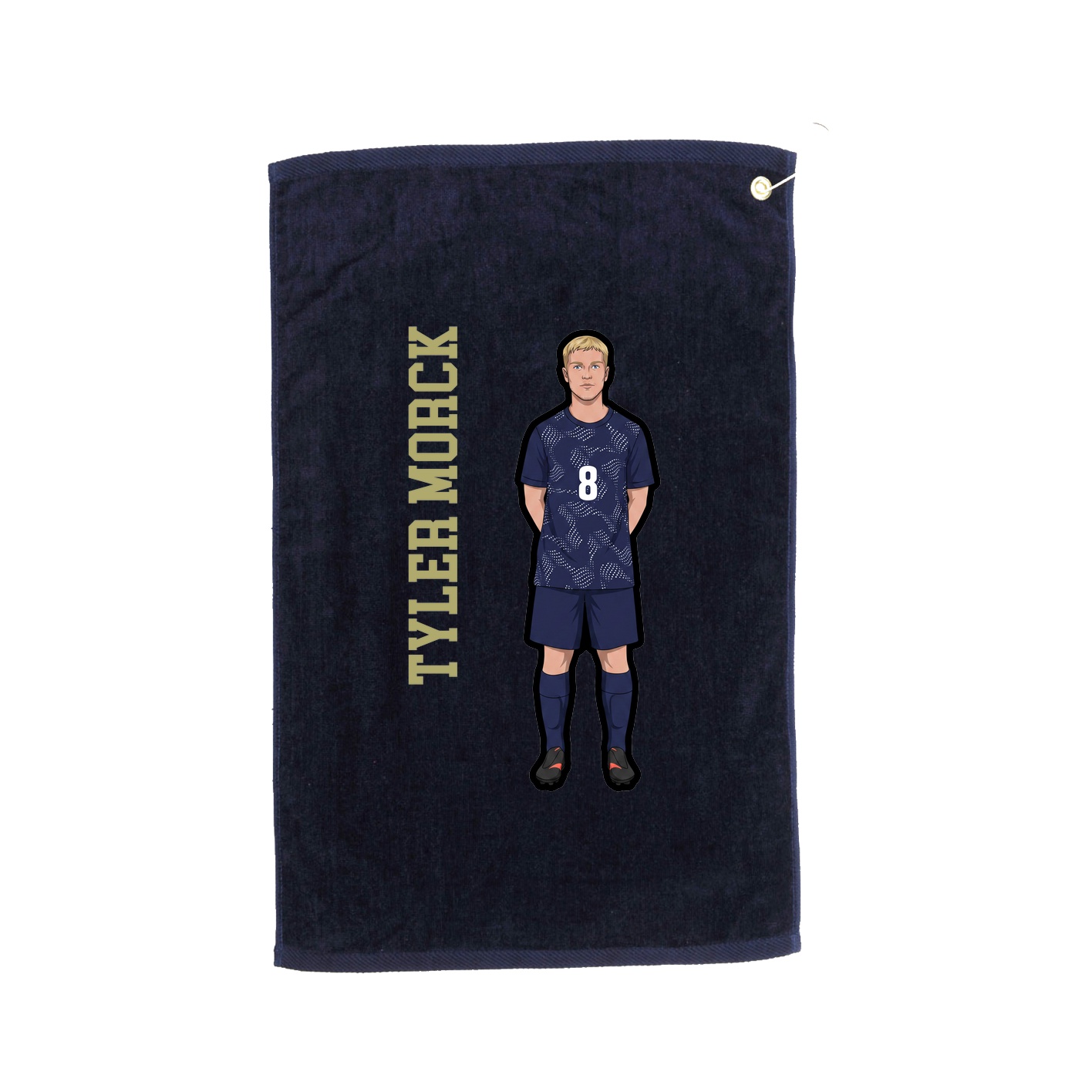 Golf Towel — Name Vertical in Navy
