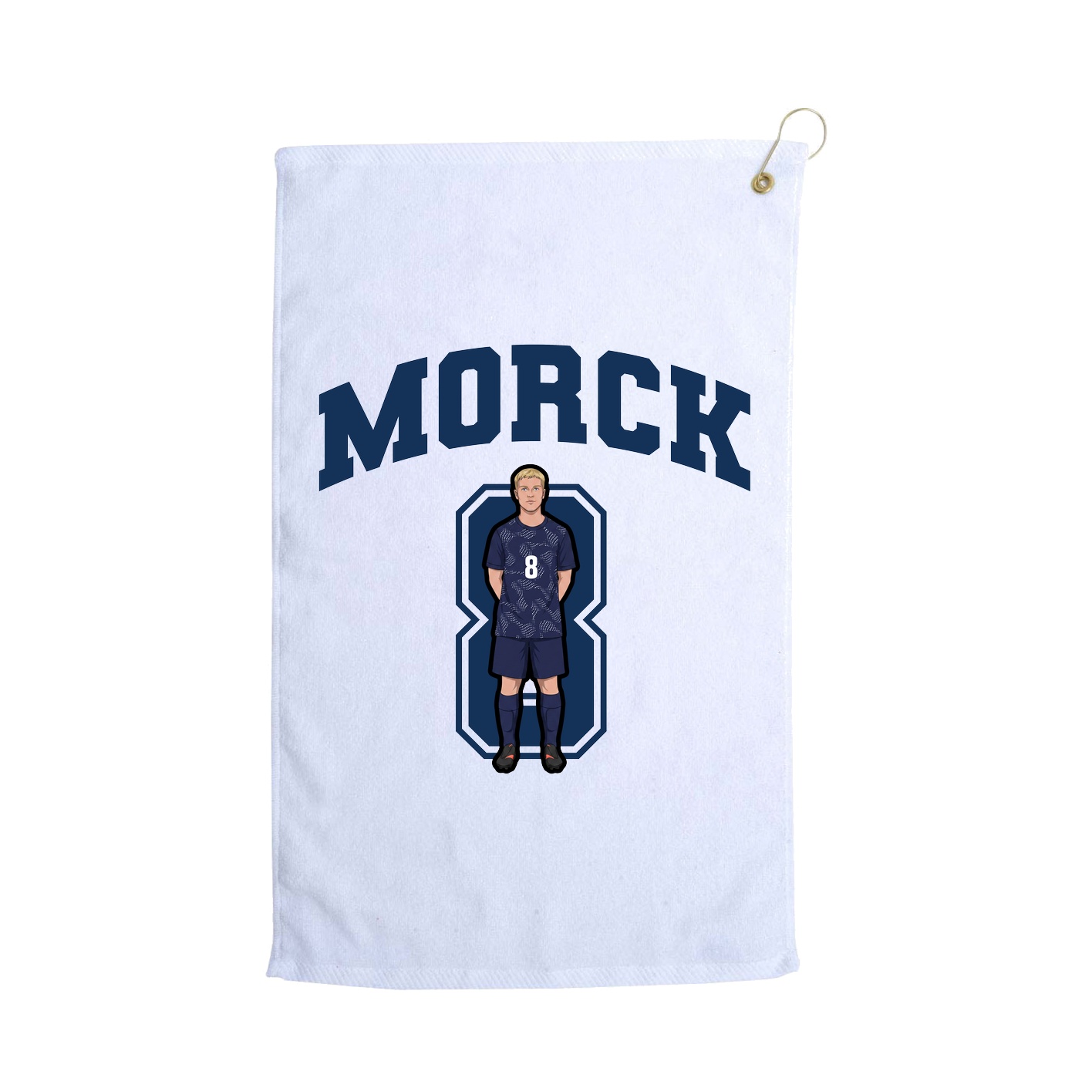 Golf Towel — Number in White