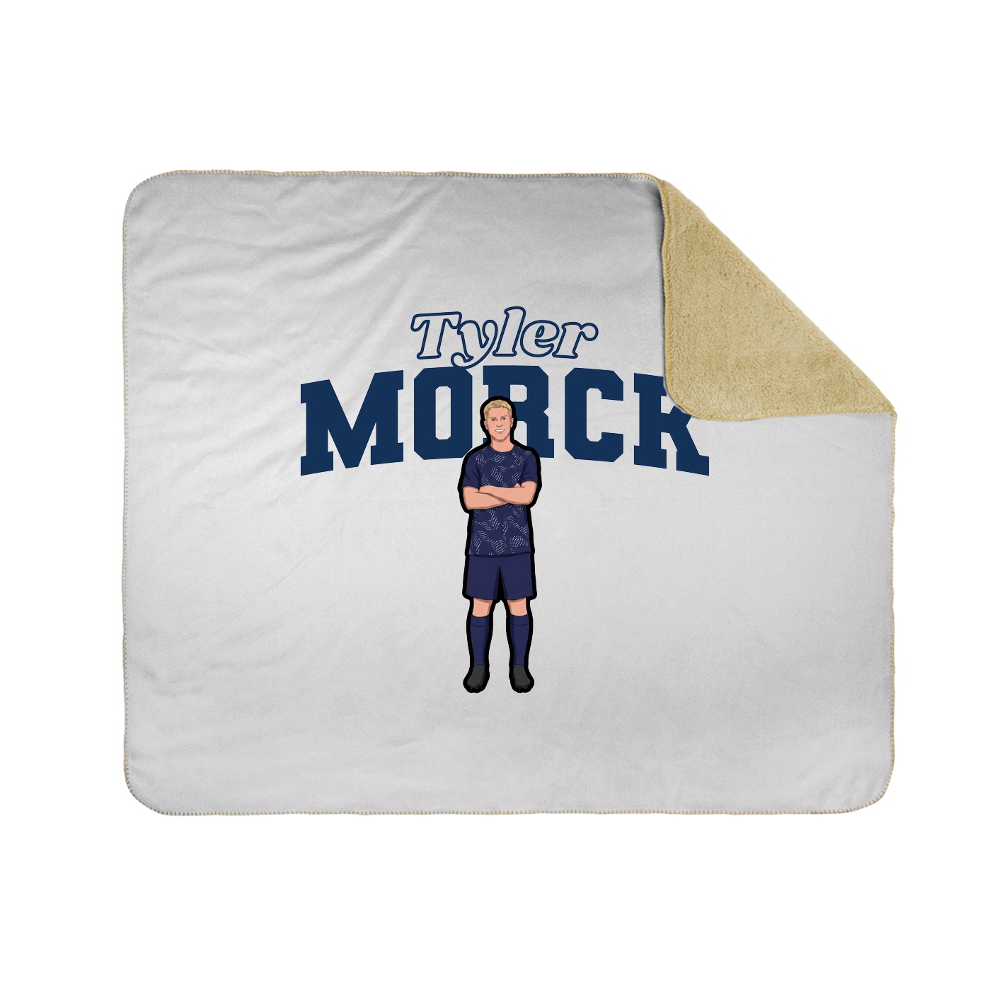 Throw Blanket — Name Arch in White