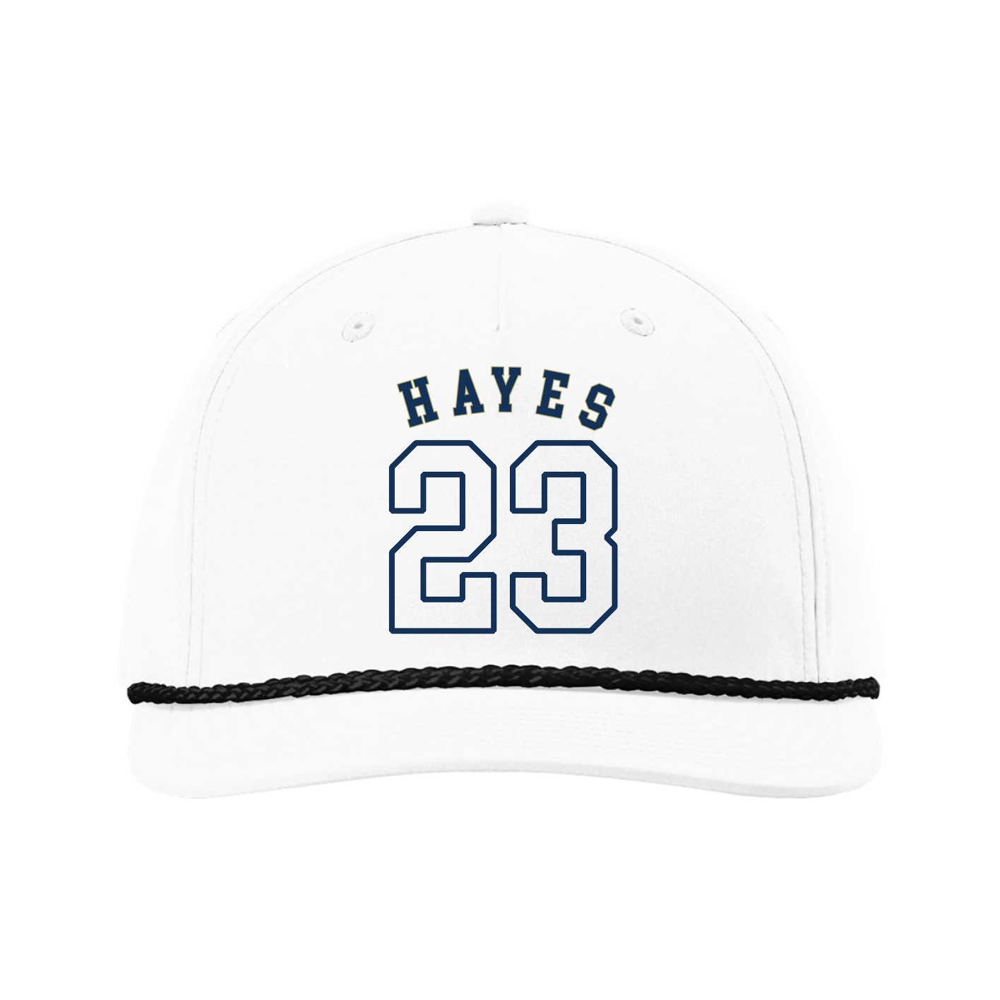 Five-Panel Classic Rope Cap — Shirsey Arch in White
