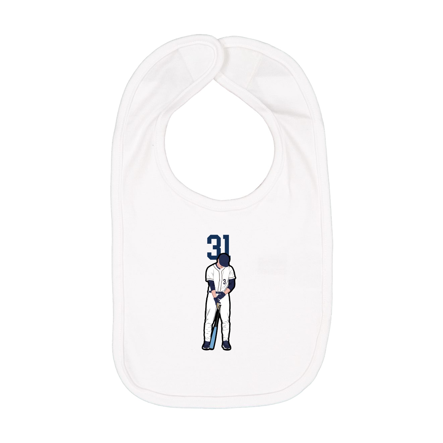 Infant Bib — Number Top in White