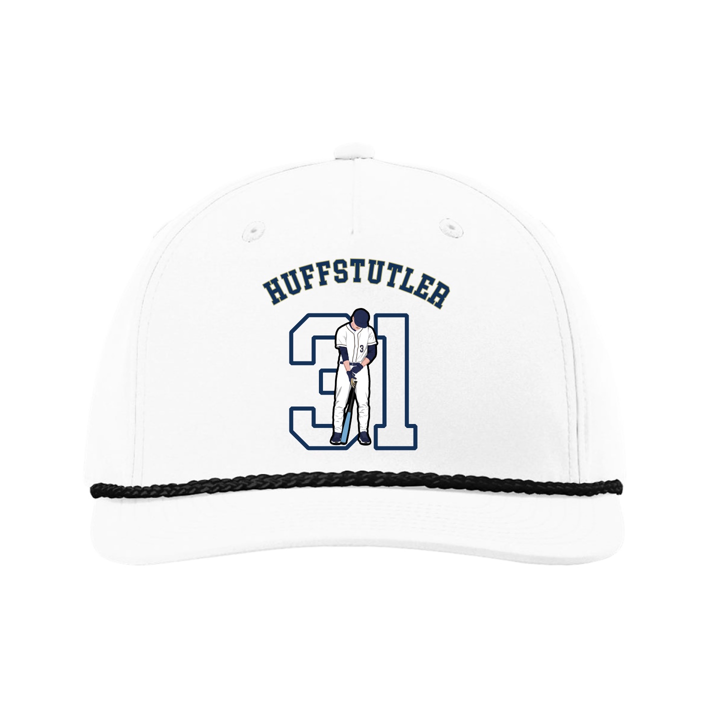 Five-Panel Classic Rope Cap — Shirsey Arch in White