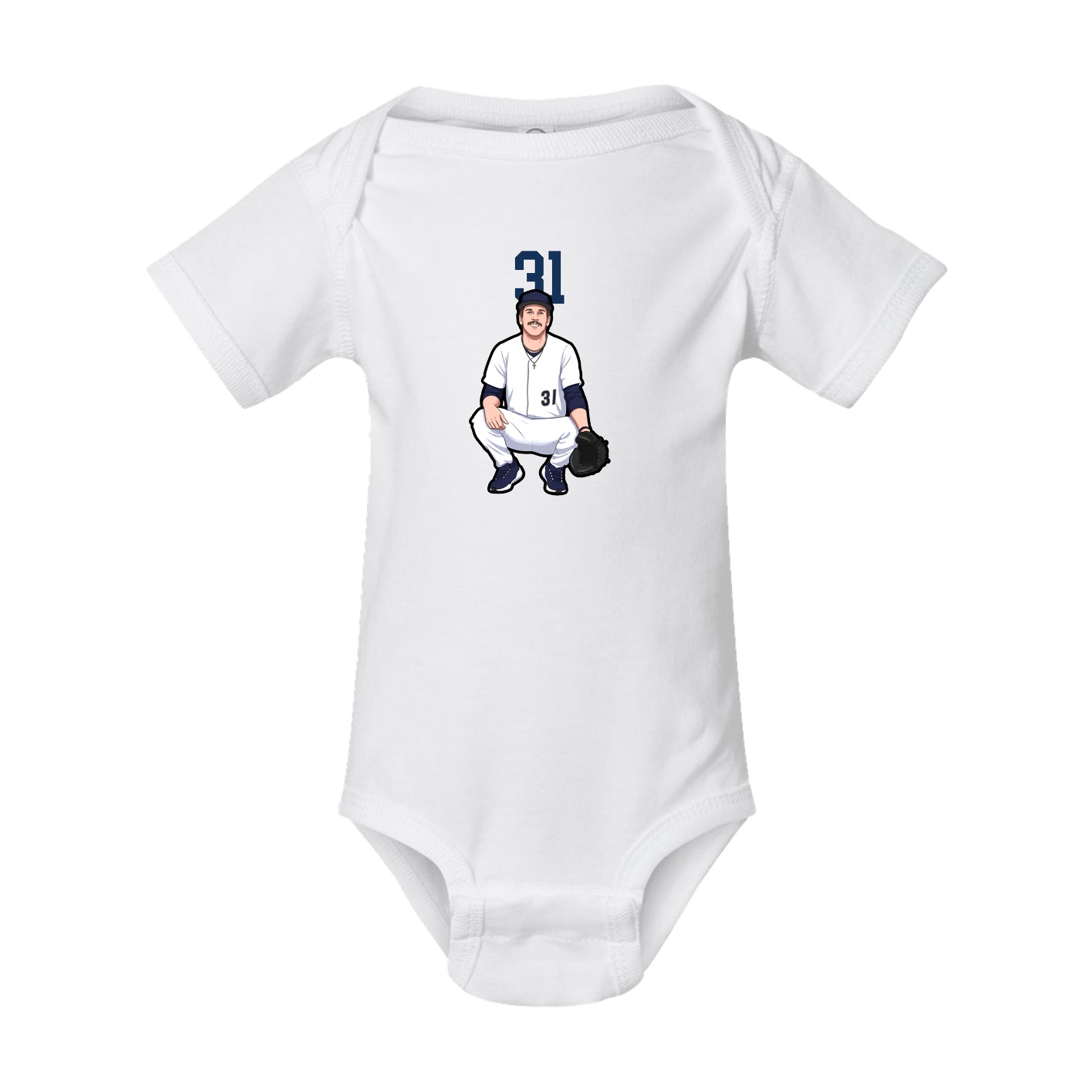 Baby Onesie — Number Top in White