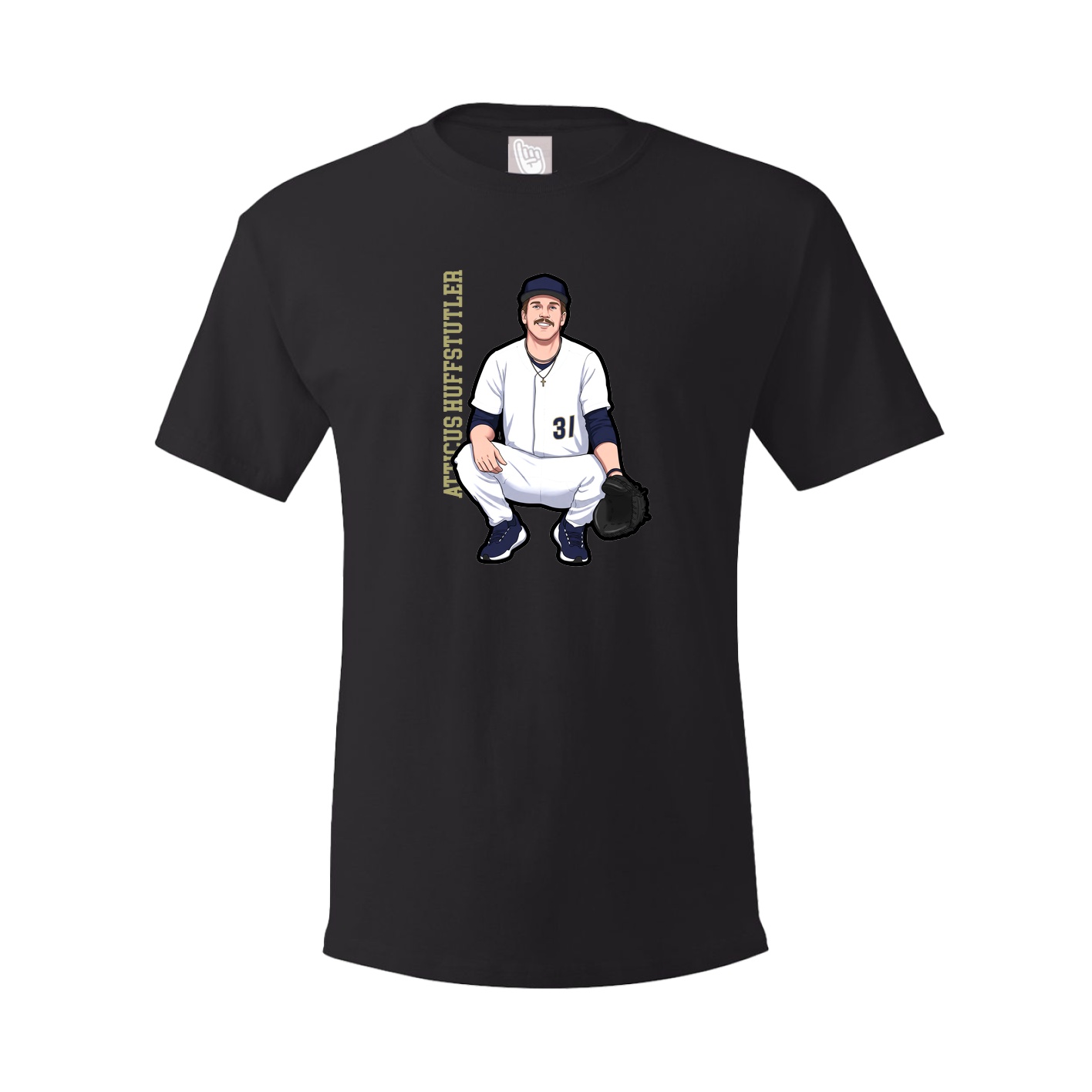 Youth Tee — Name Vertical in Black