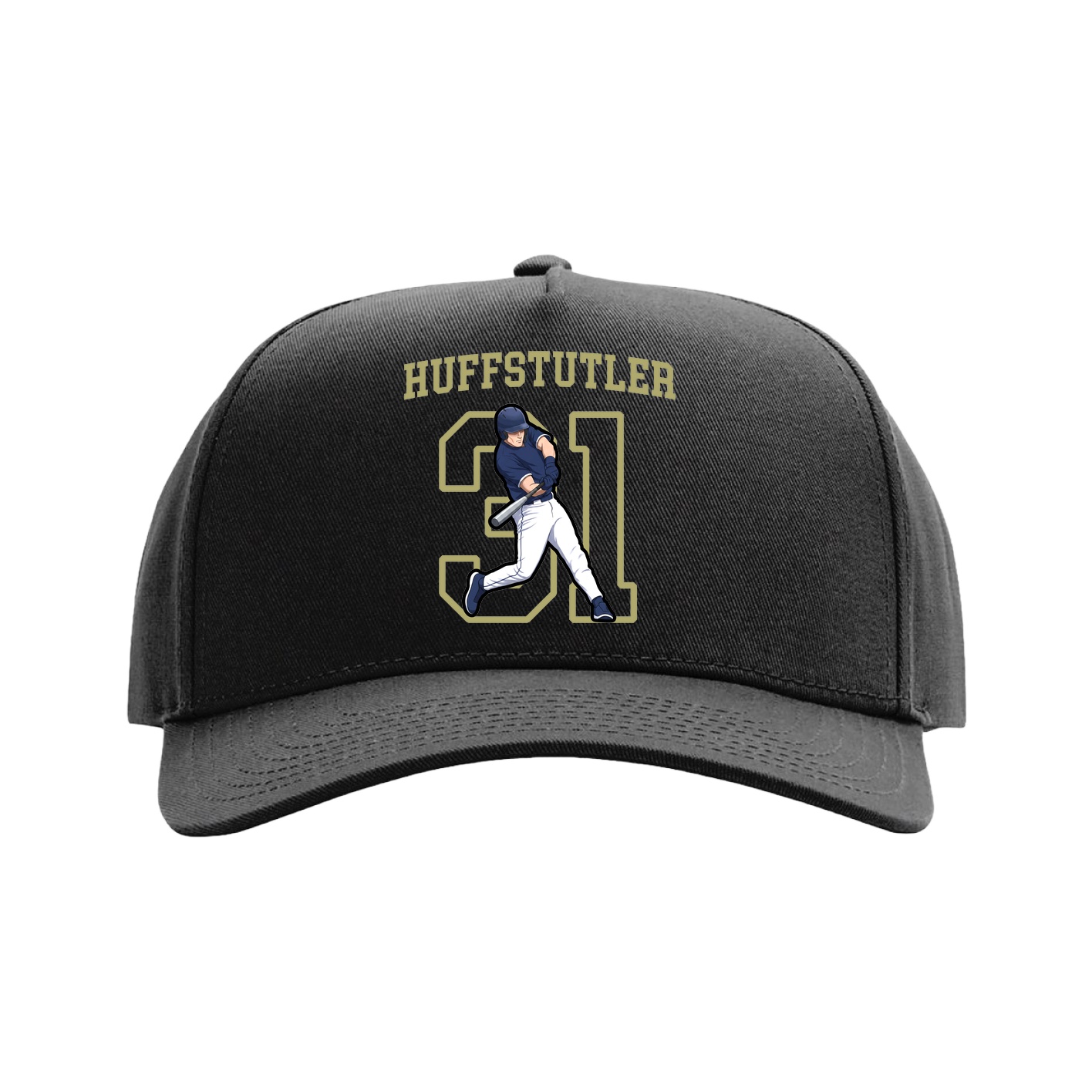 Full Fabric Five-Panel Champ Cap — Shirsey in Black