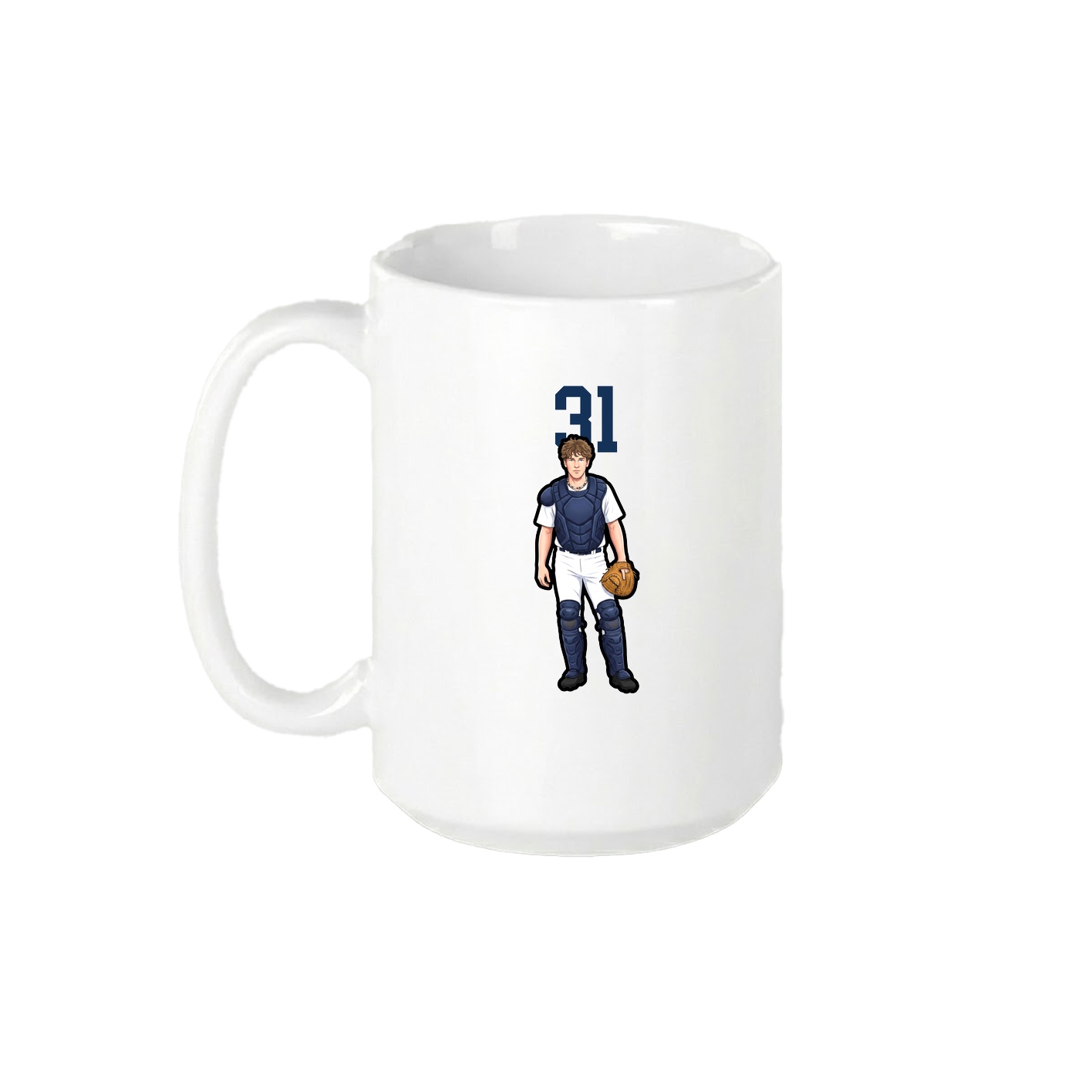 15oz Coffee Mug — Number Top in White
