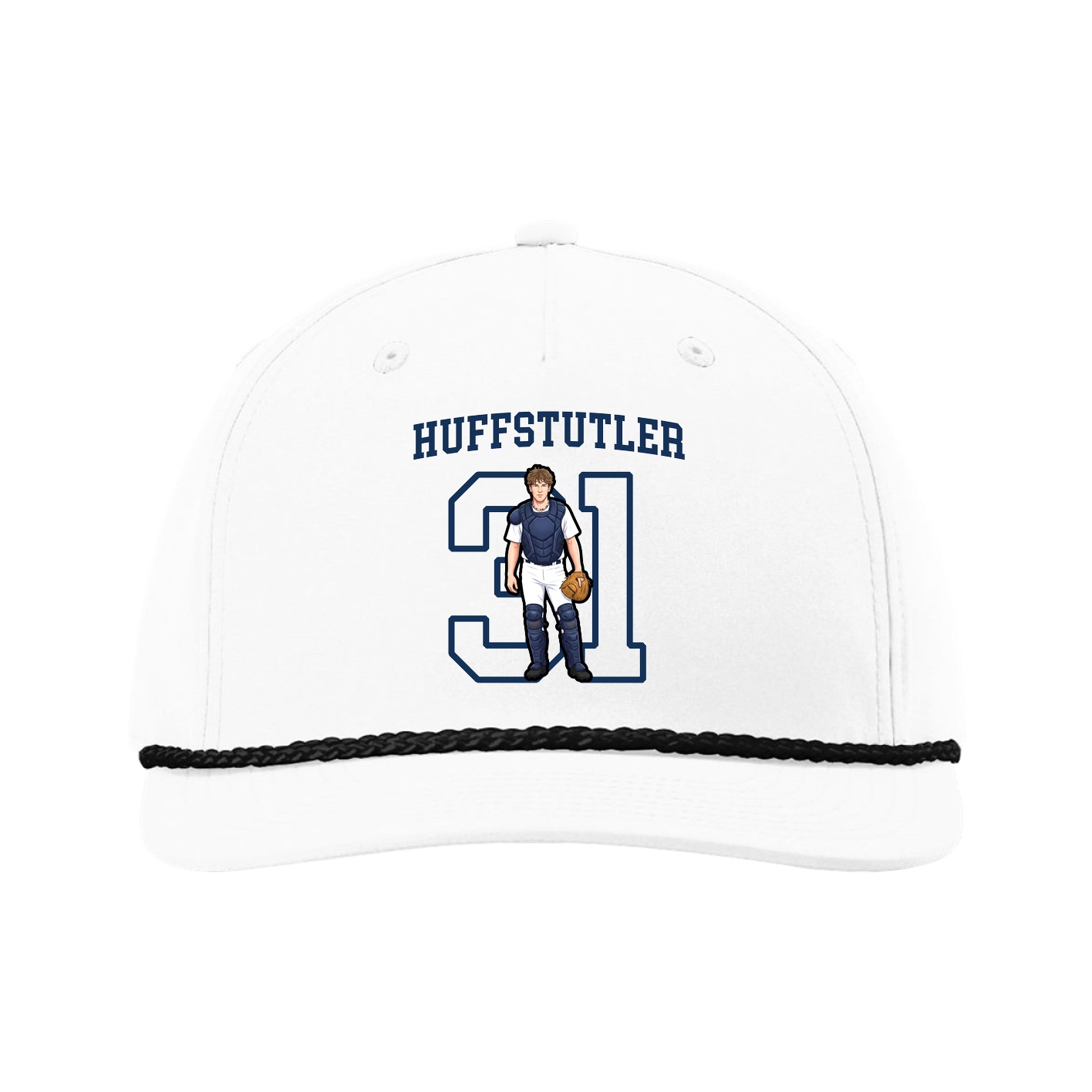 Five-Panel Classic Rope Cap — Shirsey in White