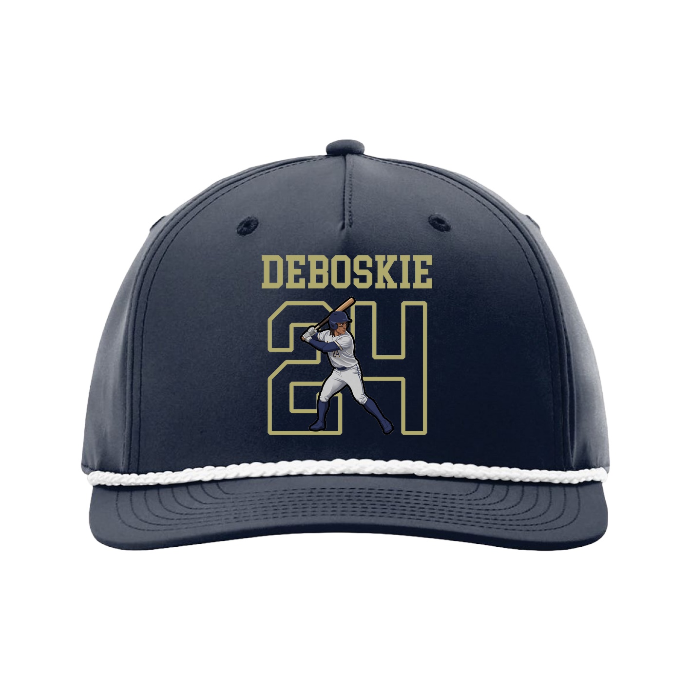 Five-Panel Classic Rope Cap — Shirsey in Navy
