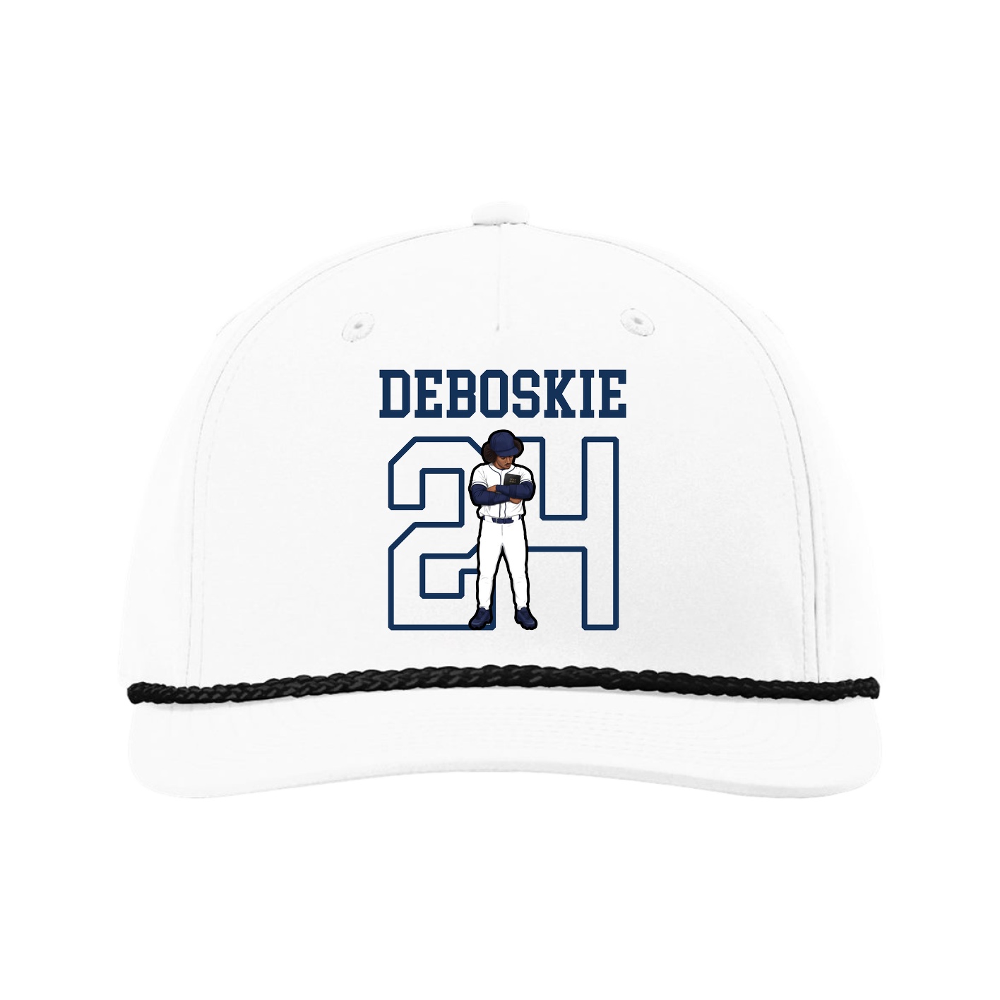 Five-Panel Classic Rope Cap — Shirsey in White