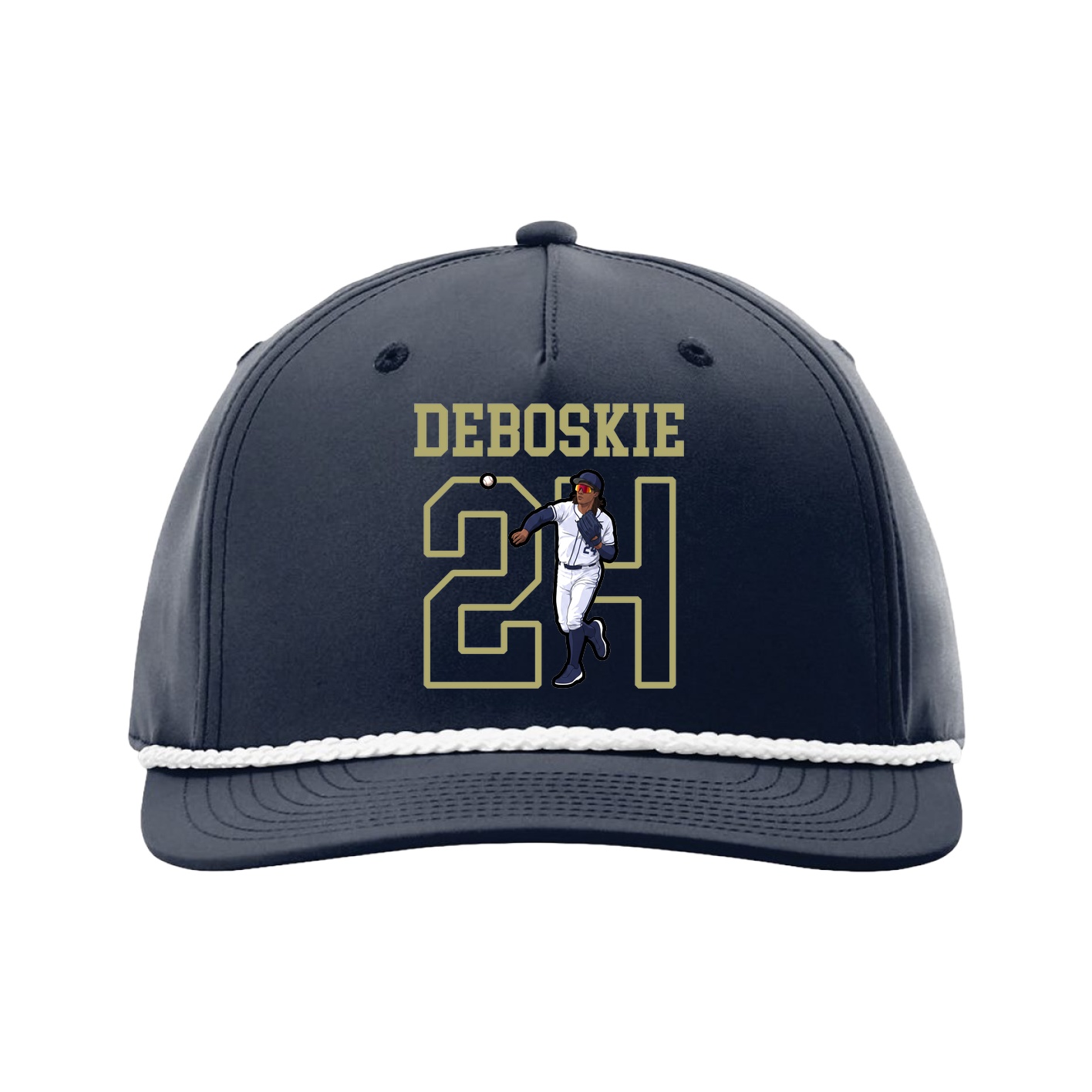 Five-Panel Classic Rope Cap — Shirsey in Navy