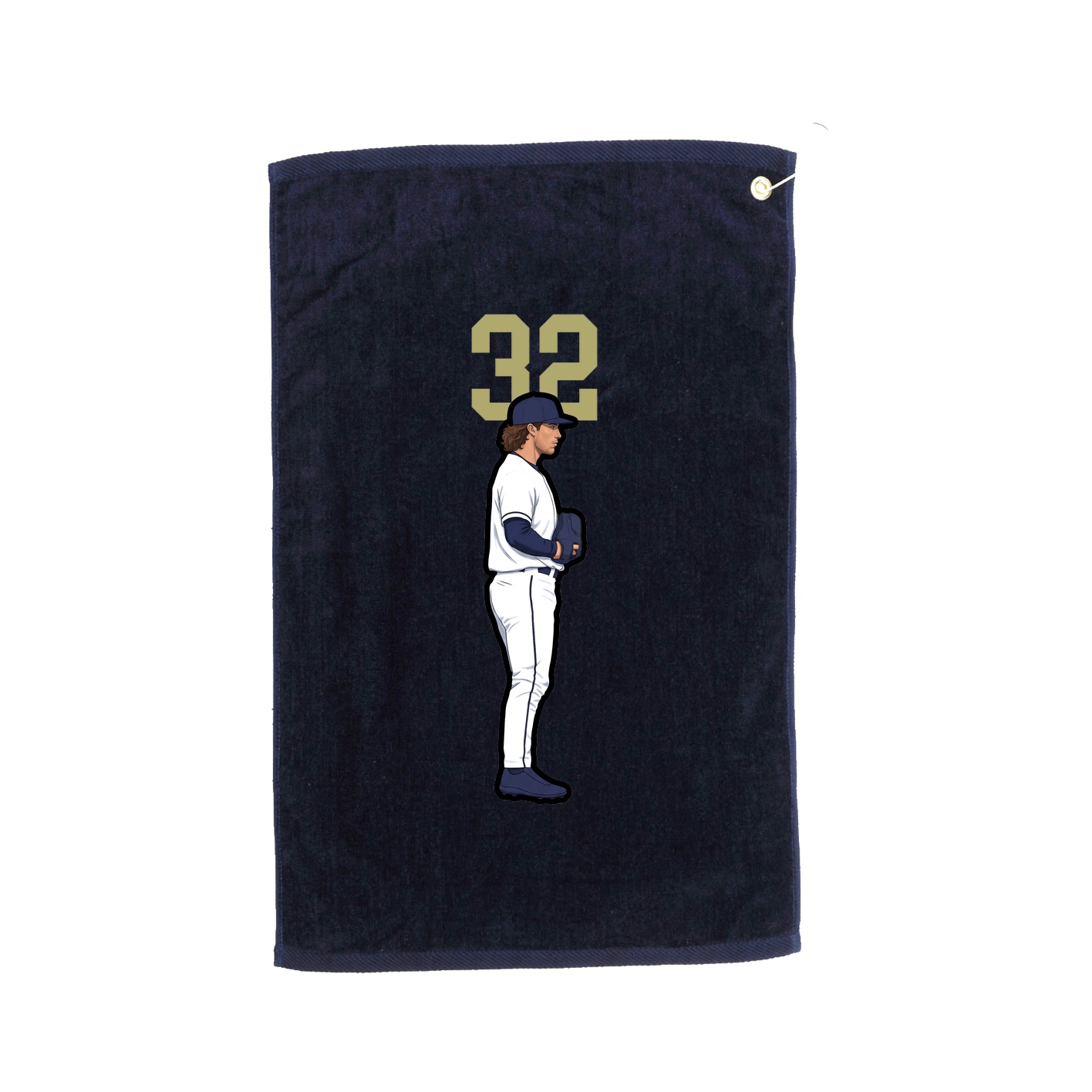 Golf Towel — Number Top in Navy