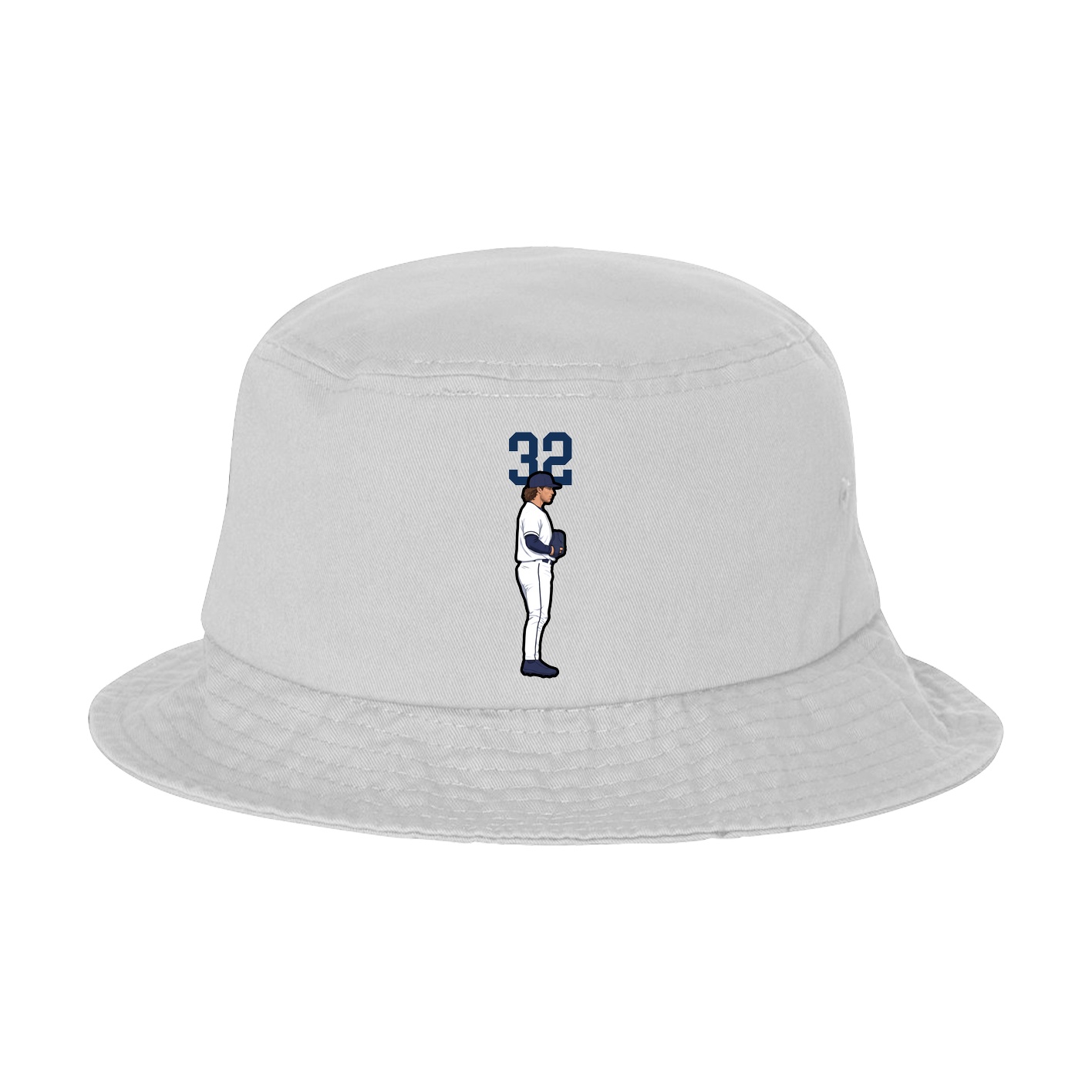 Bucket Cap — Number Top in White
