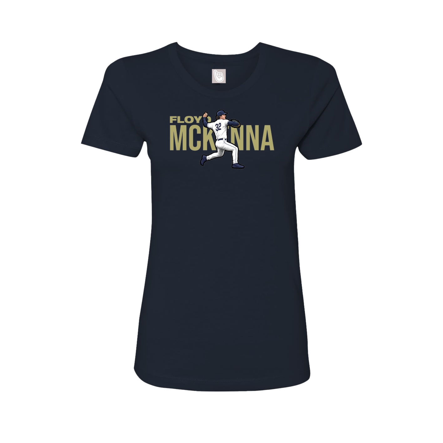 Fitted Women's Tee — Player Name in Navy