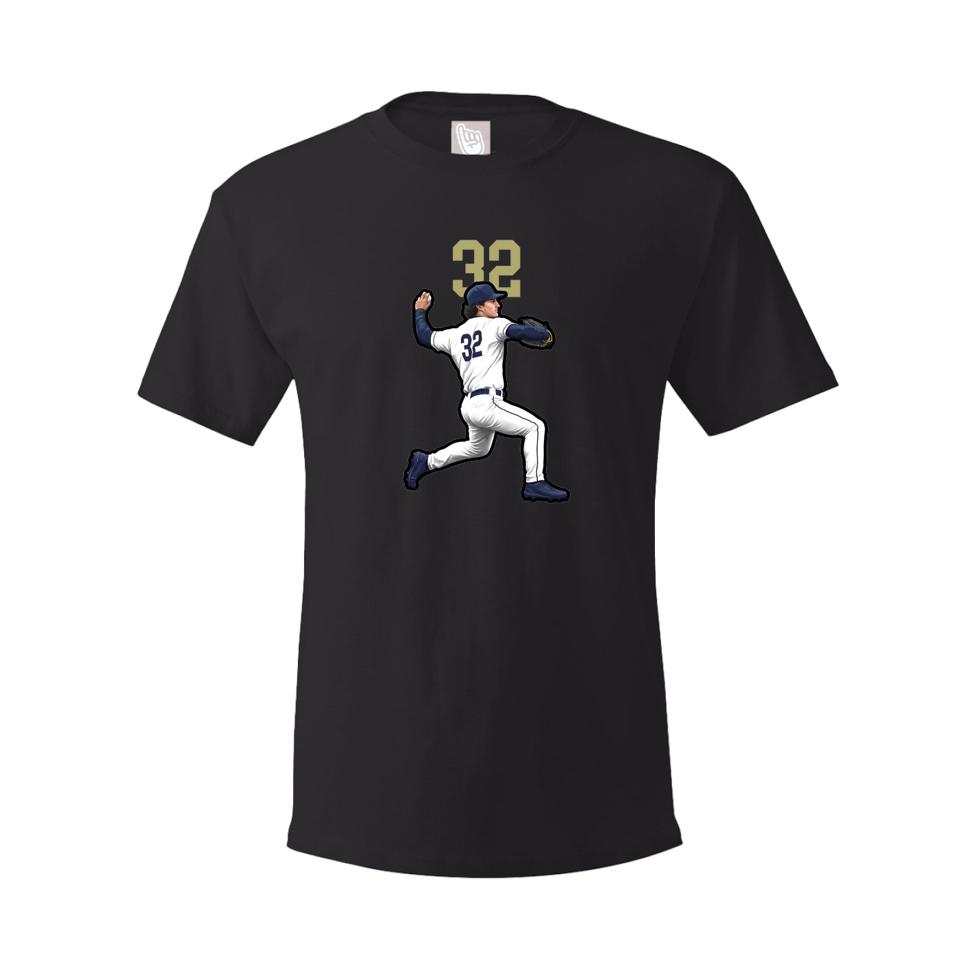 Youth Tee — Number Top in Black