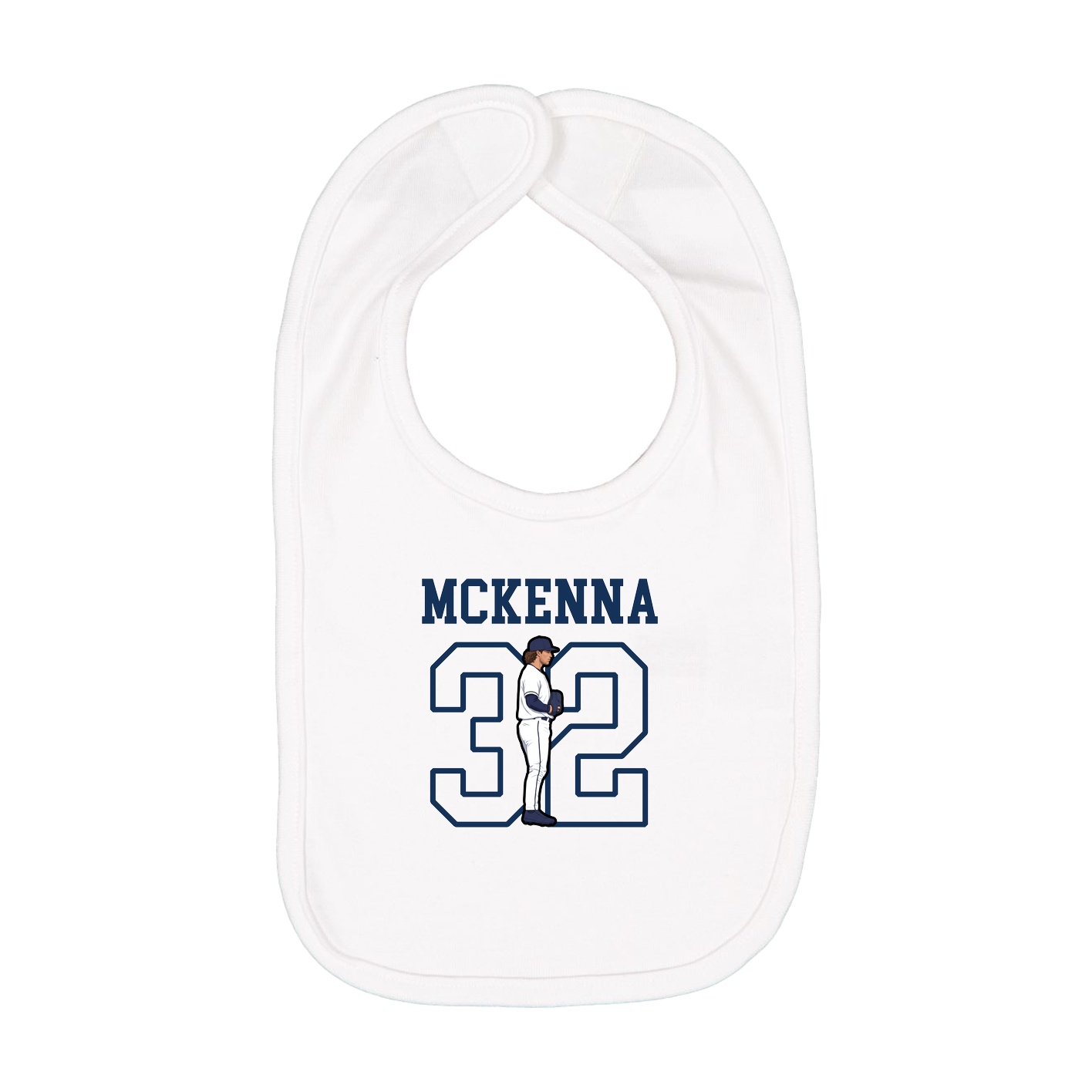 Infant Bib — Shirsey in White