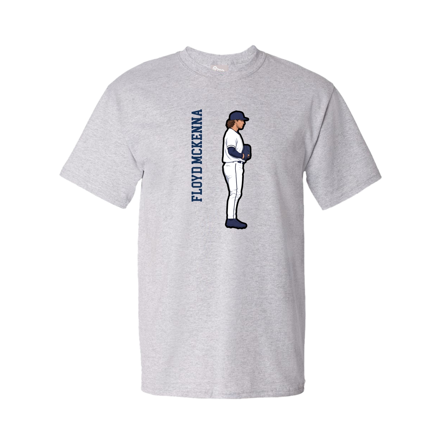 Tee — Name Vertical in Grey