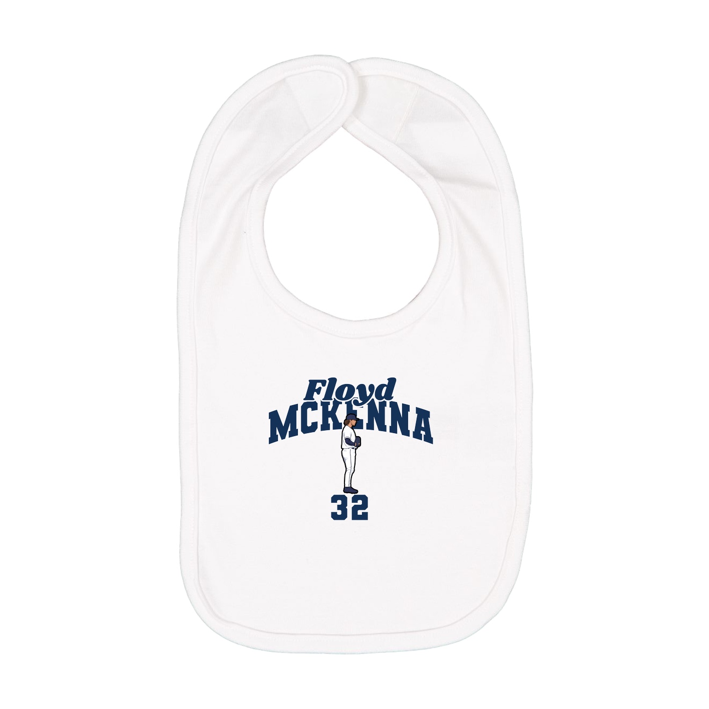 Infant Bib — Signature Arch in White