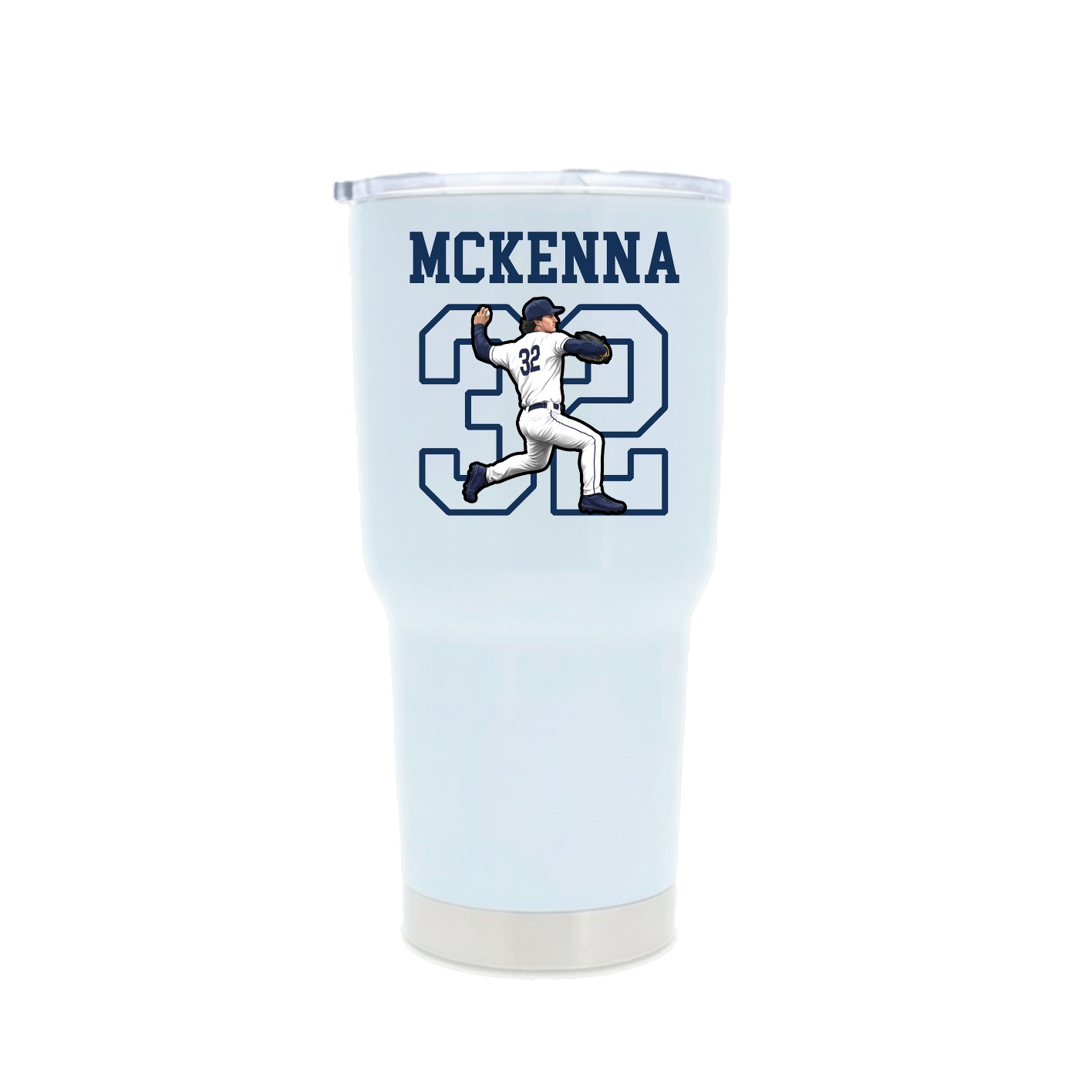 30oz Stainless Steel Tumbler — Shirsey in White